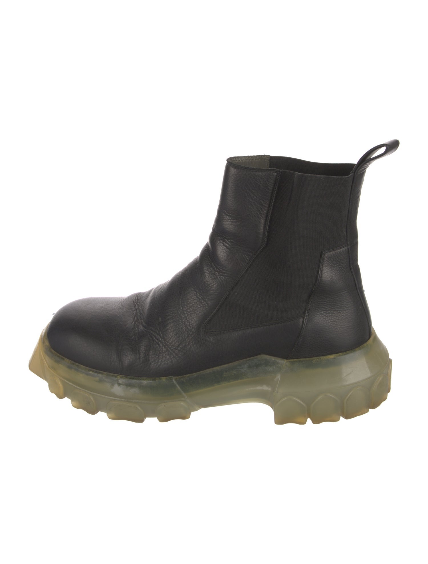 Rick Owens Leather Chelsea Boots