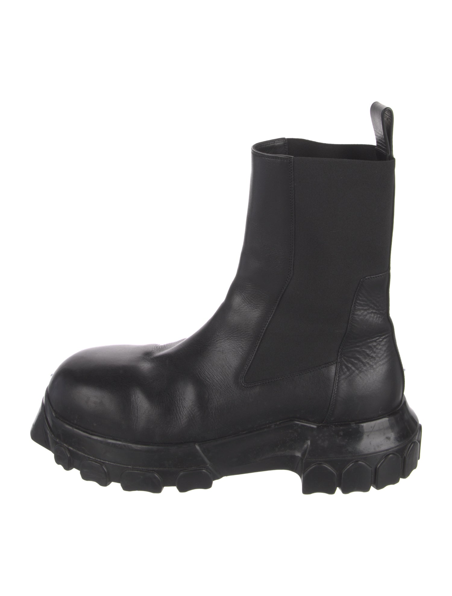 Rick Owens Leather Chelsea Boots