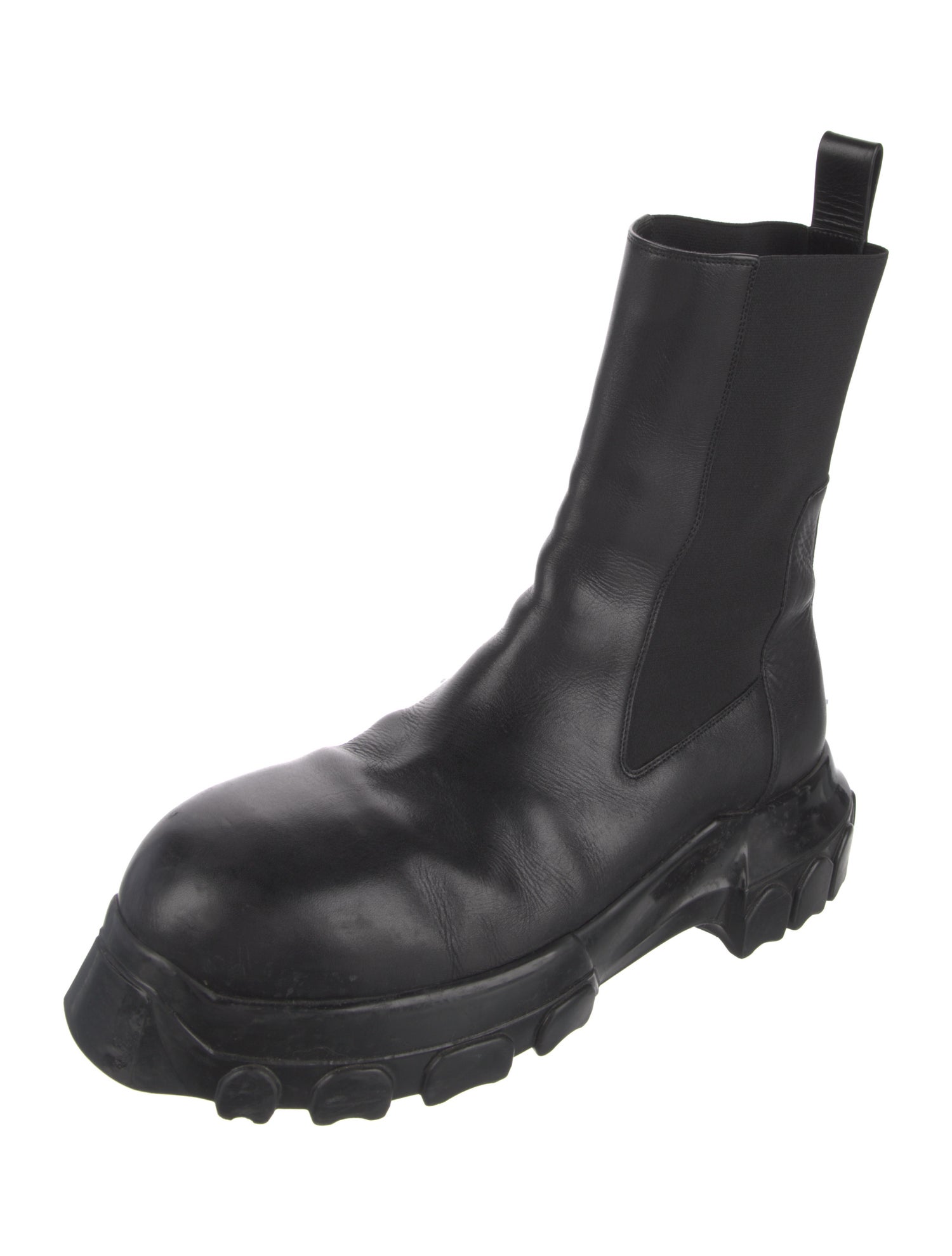 Rick Owens Leather Chelsea Boots