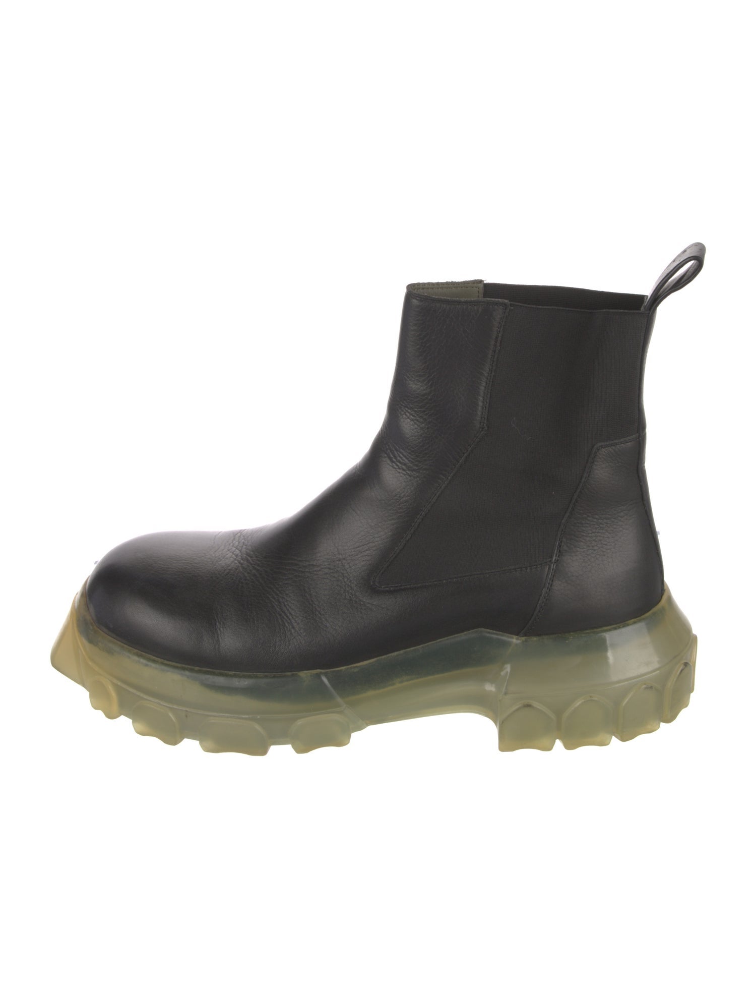 Rick Owens Leather Chelsea Boots