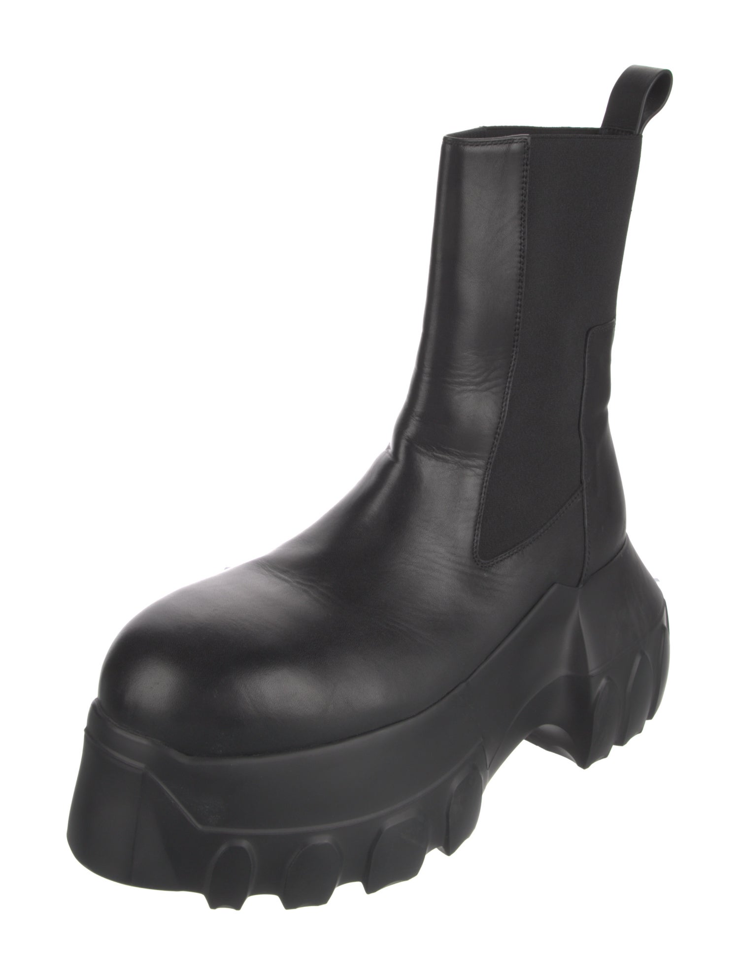Rick Owens Leather Chelsea Boots