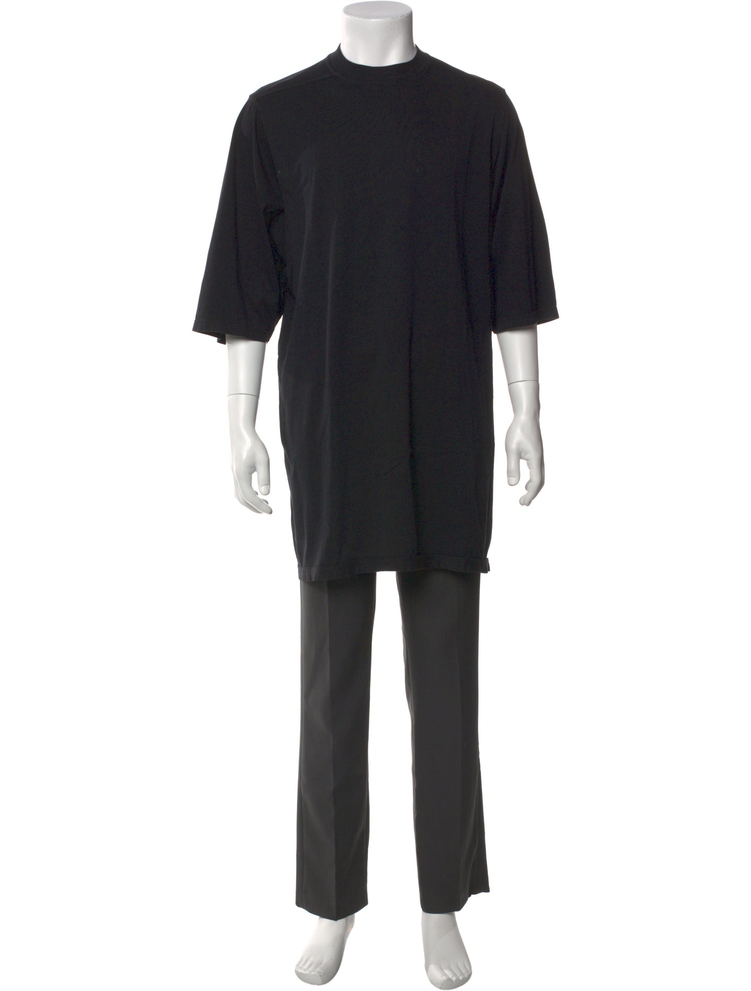 Rick Owens Mock Neck Short Sleeve T-Shirt