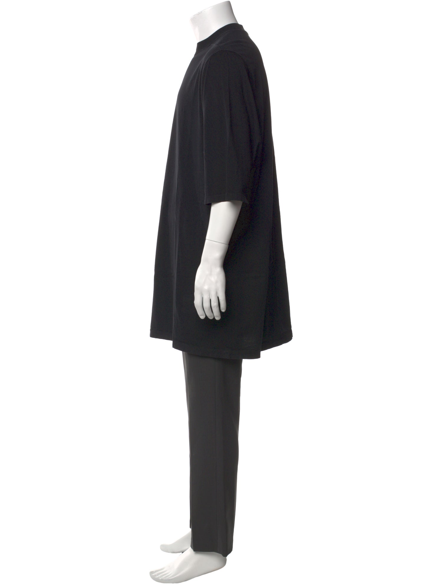 Rick Owens Mock Neck Short Sleeve T-Shirt