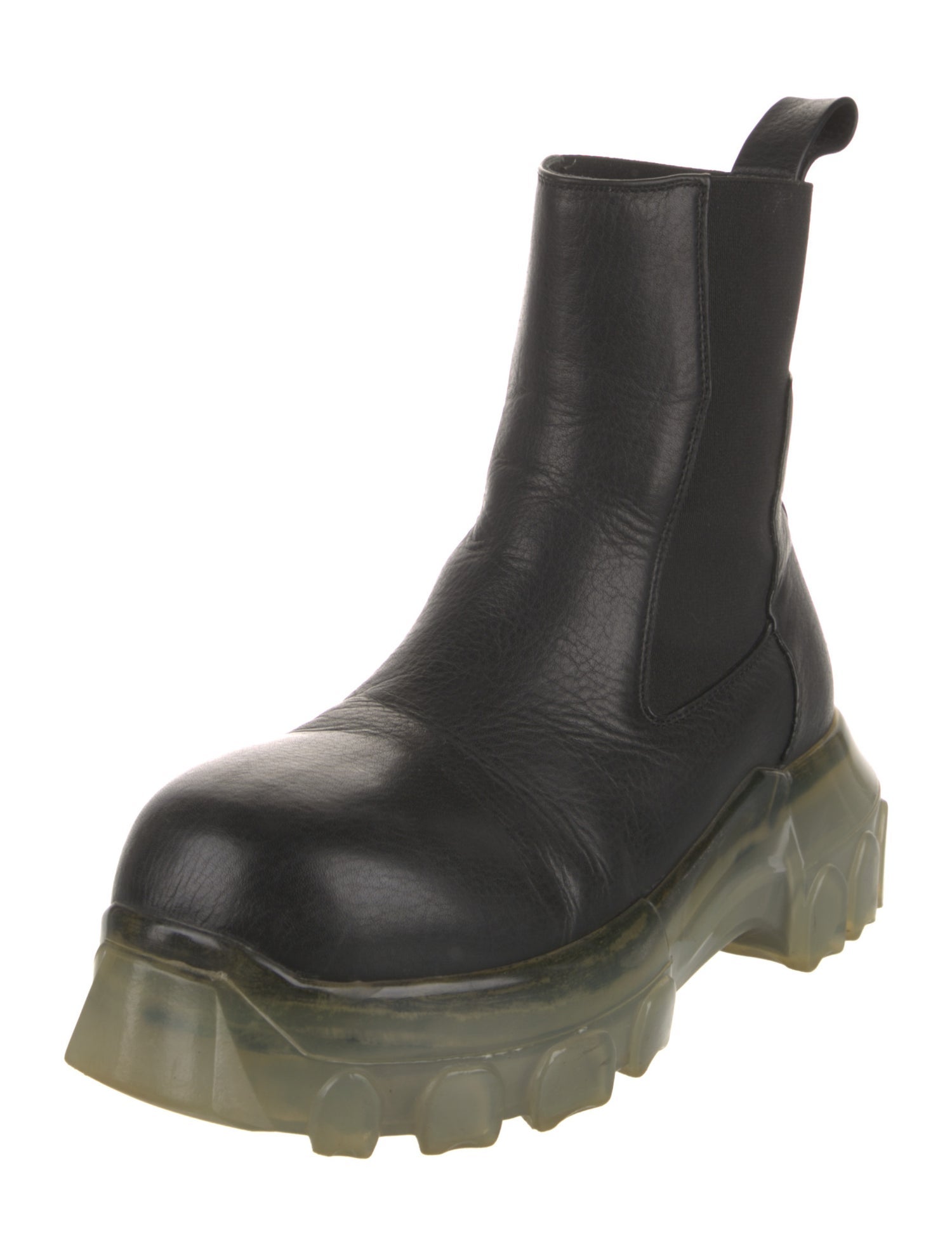 Rick Owens Leather Chelsea Boots