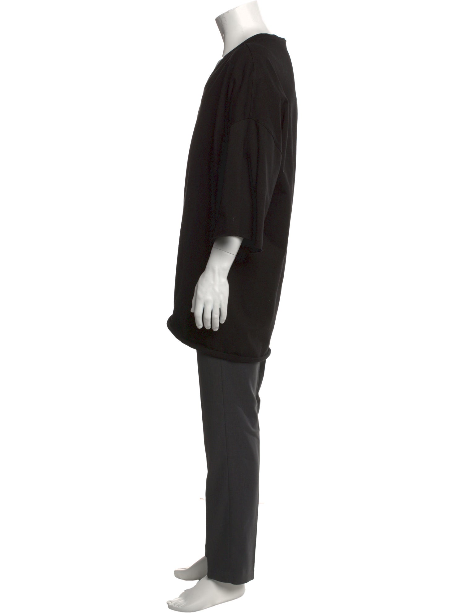 Rick Owens V-Neck Three-Quarter Sleeve T-Shirt