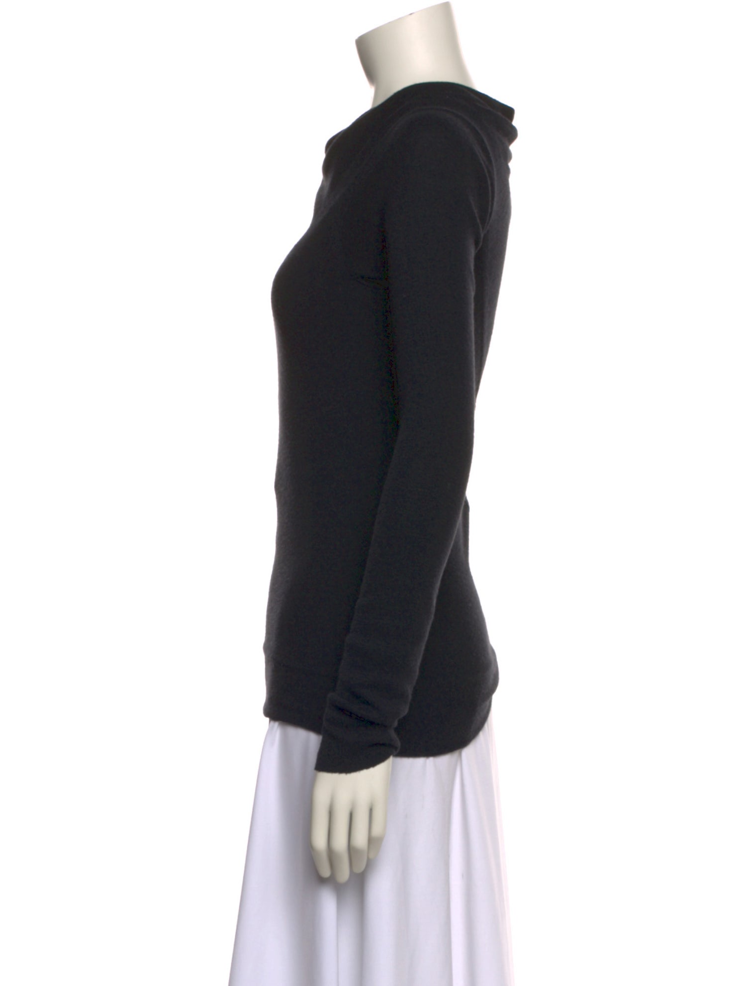 Rick Owens Lilies Cowl Neck Long Sleeve Top