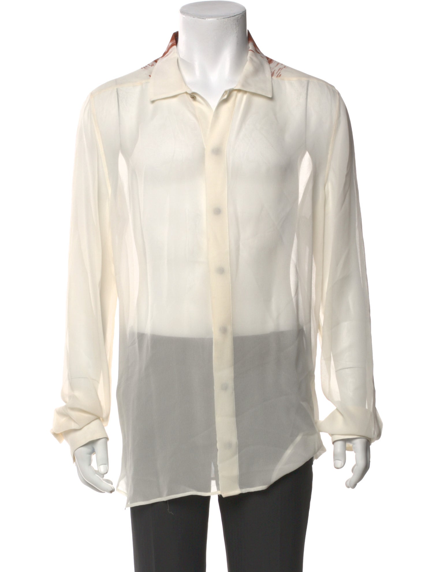 Rick Owens Silk Long Sleeve Shirt
