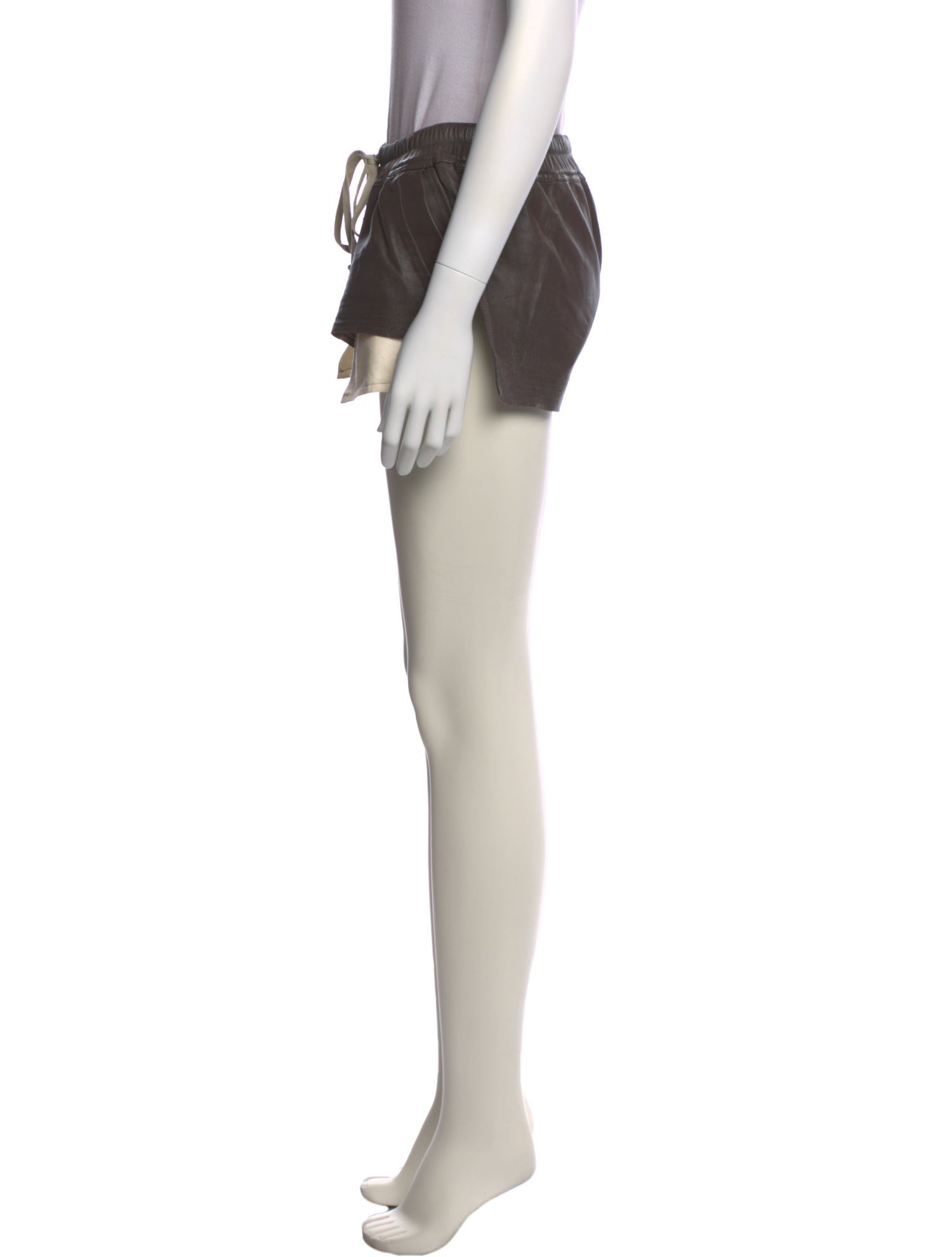 Rick Owens Leather Mini Shorts