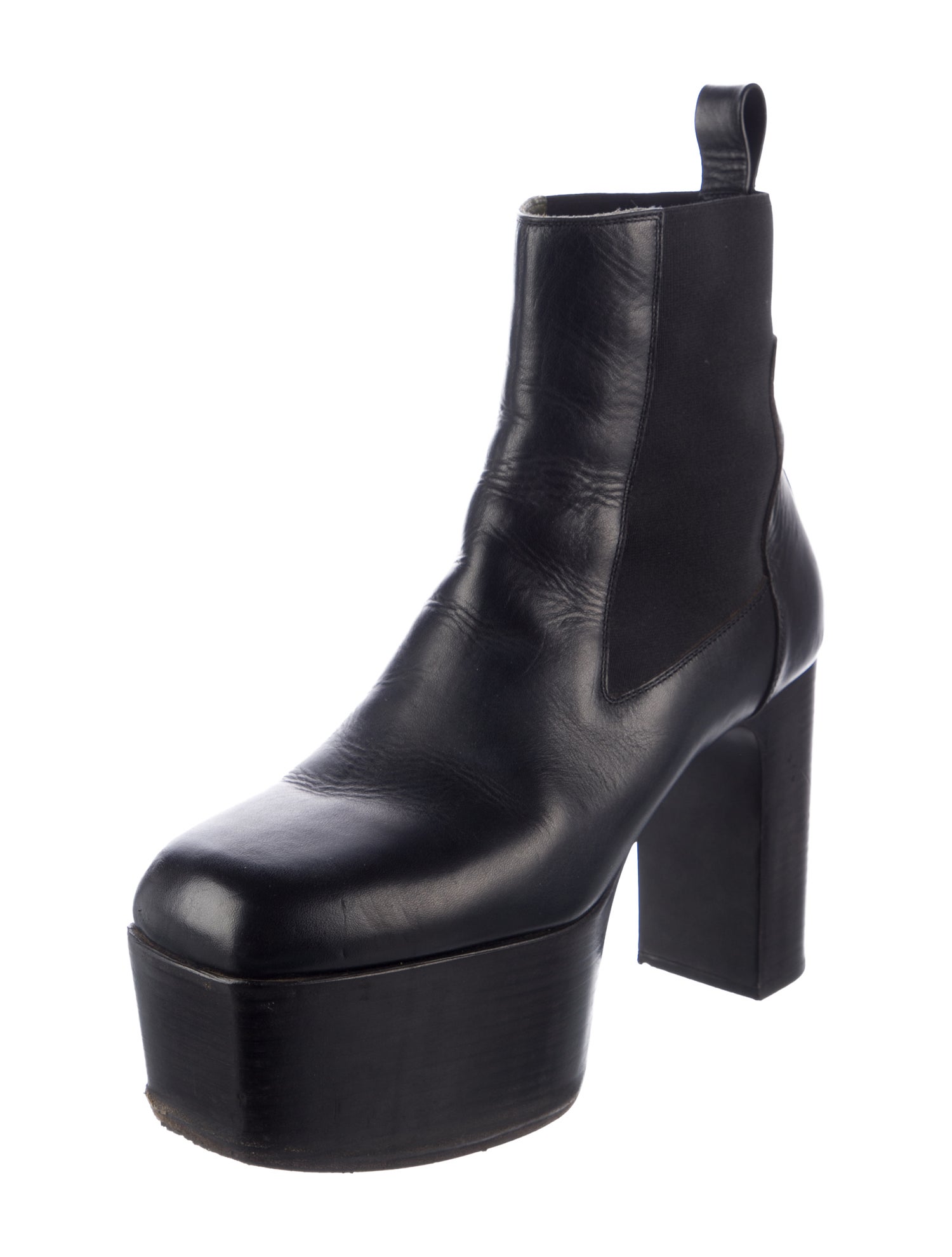 Rick Owens Leather Chelsea Boots