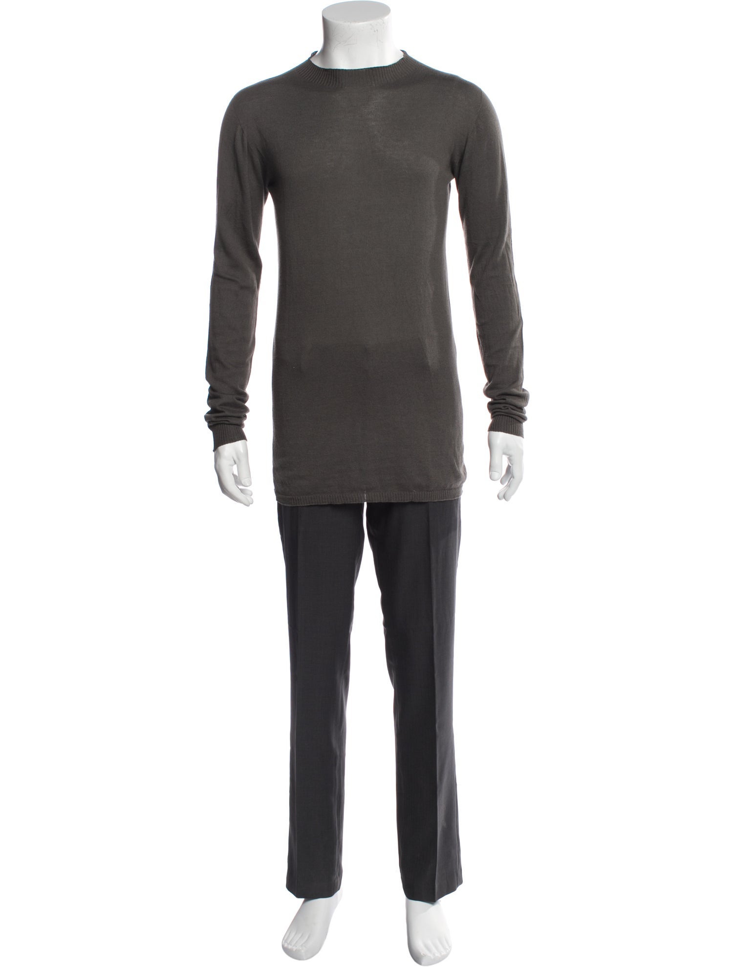 Rick Owens Crew Neck Long Sleeve Pullover