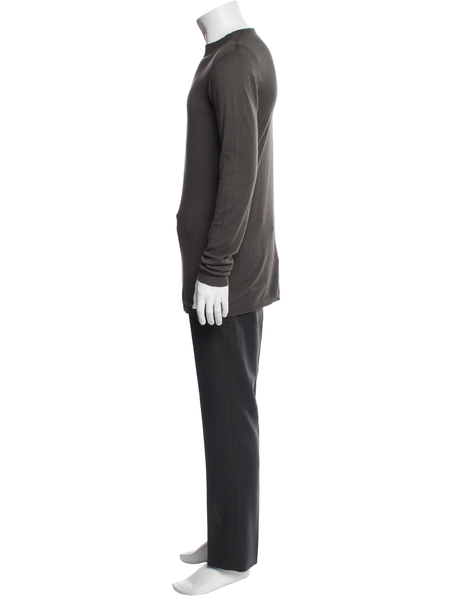 Rick Owens Crew Neck Long Sleeve Pullover