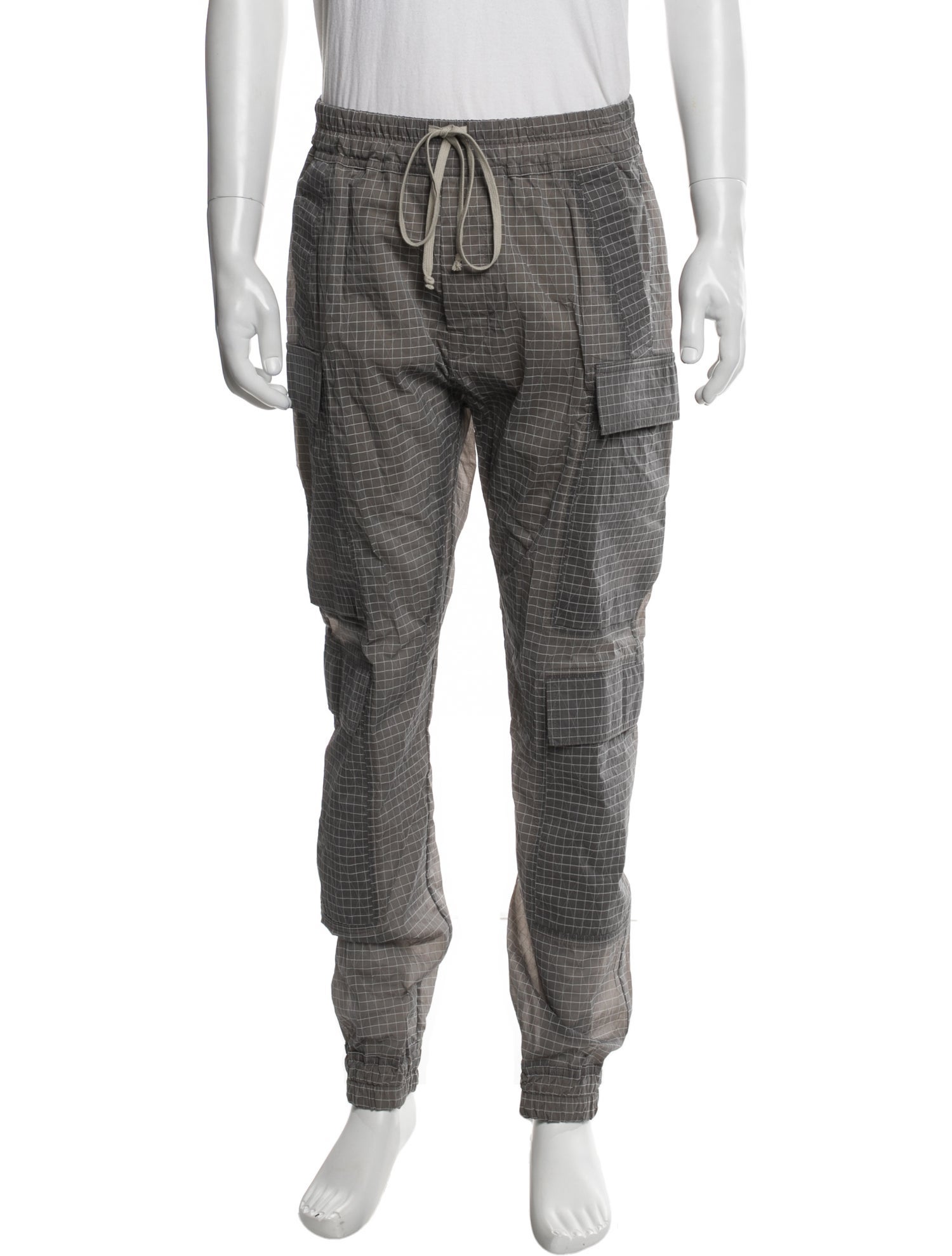 Rick Owens Plaid Print Joggers w/ Tags