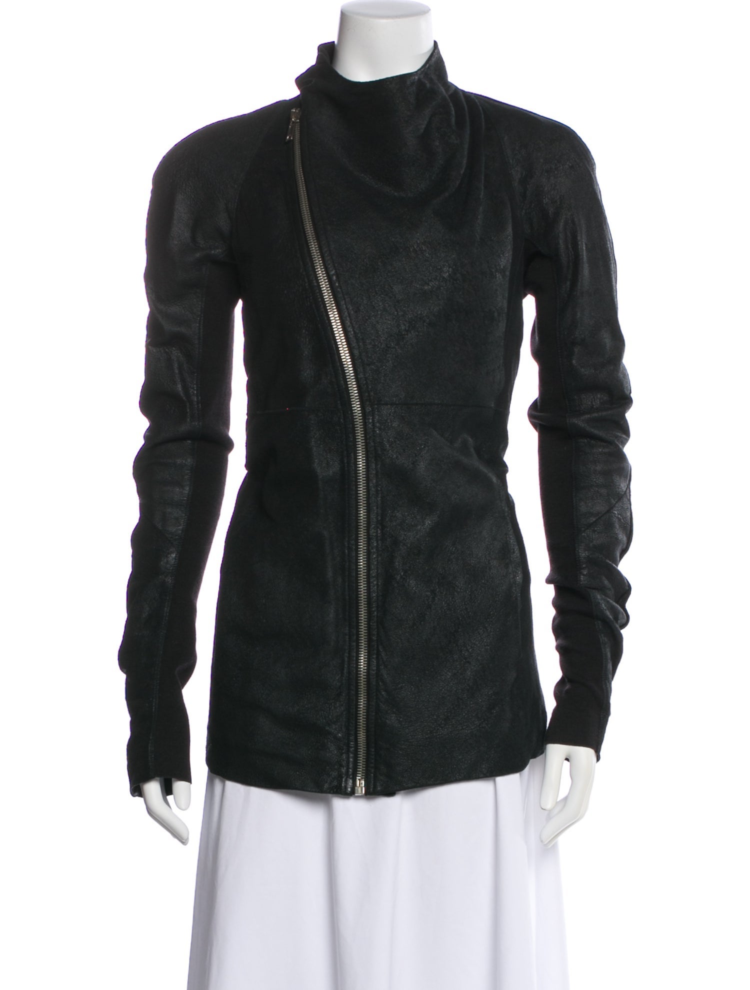 Rick Owens Lamb Leather Denim Jacket