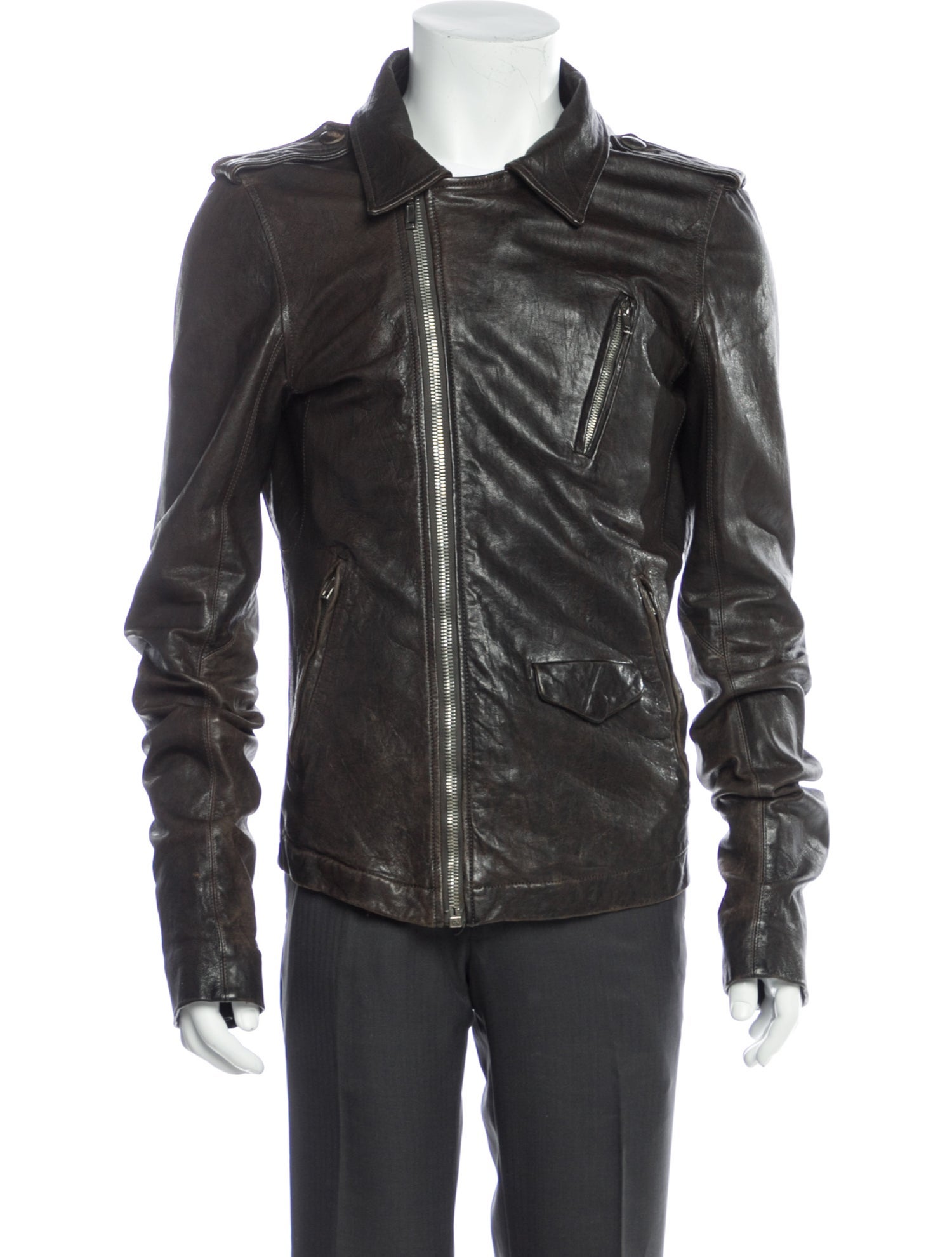 Rick Owens Lamb Leather Moto Jacket