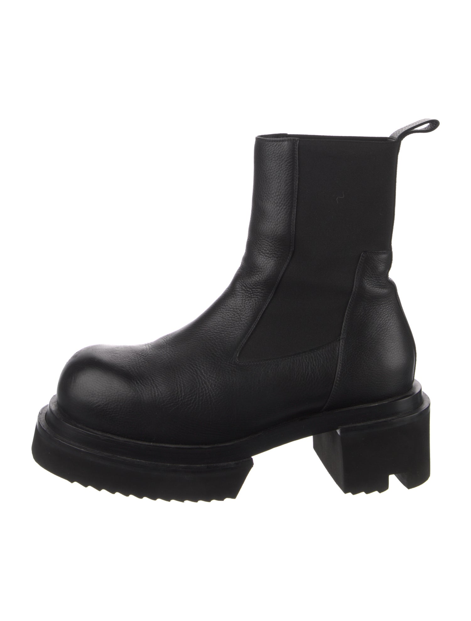 Rick Owens Leather Chelsea Boots