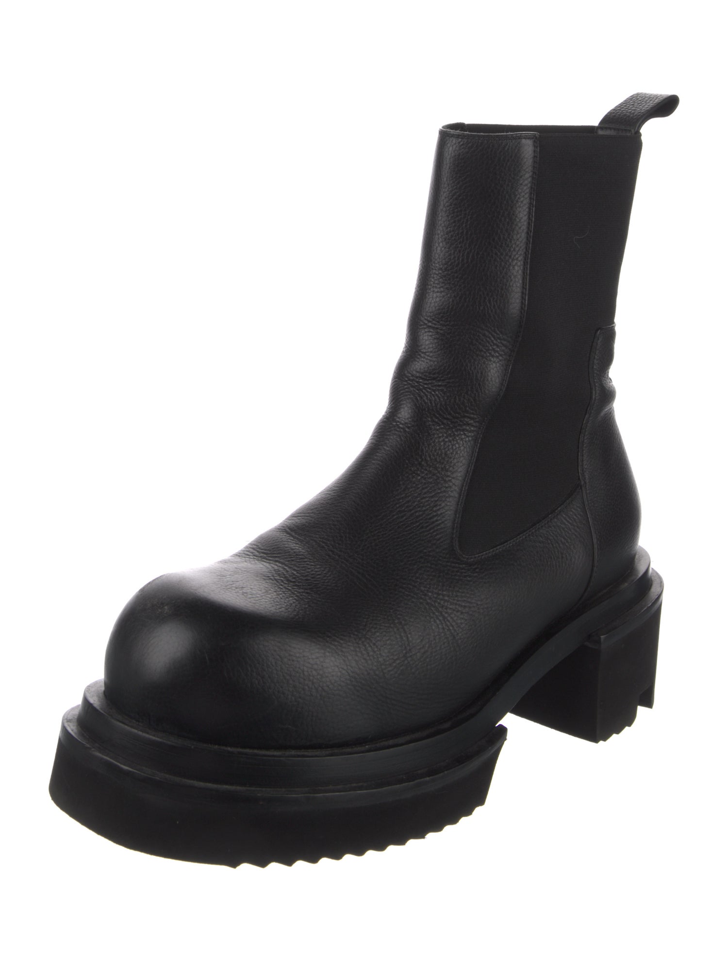 Rick Owens Leather Chelsea Boots