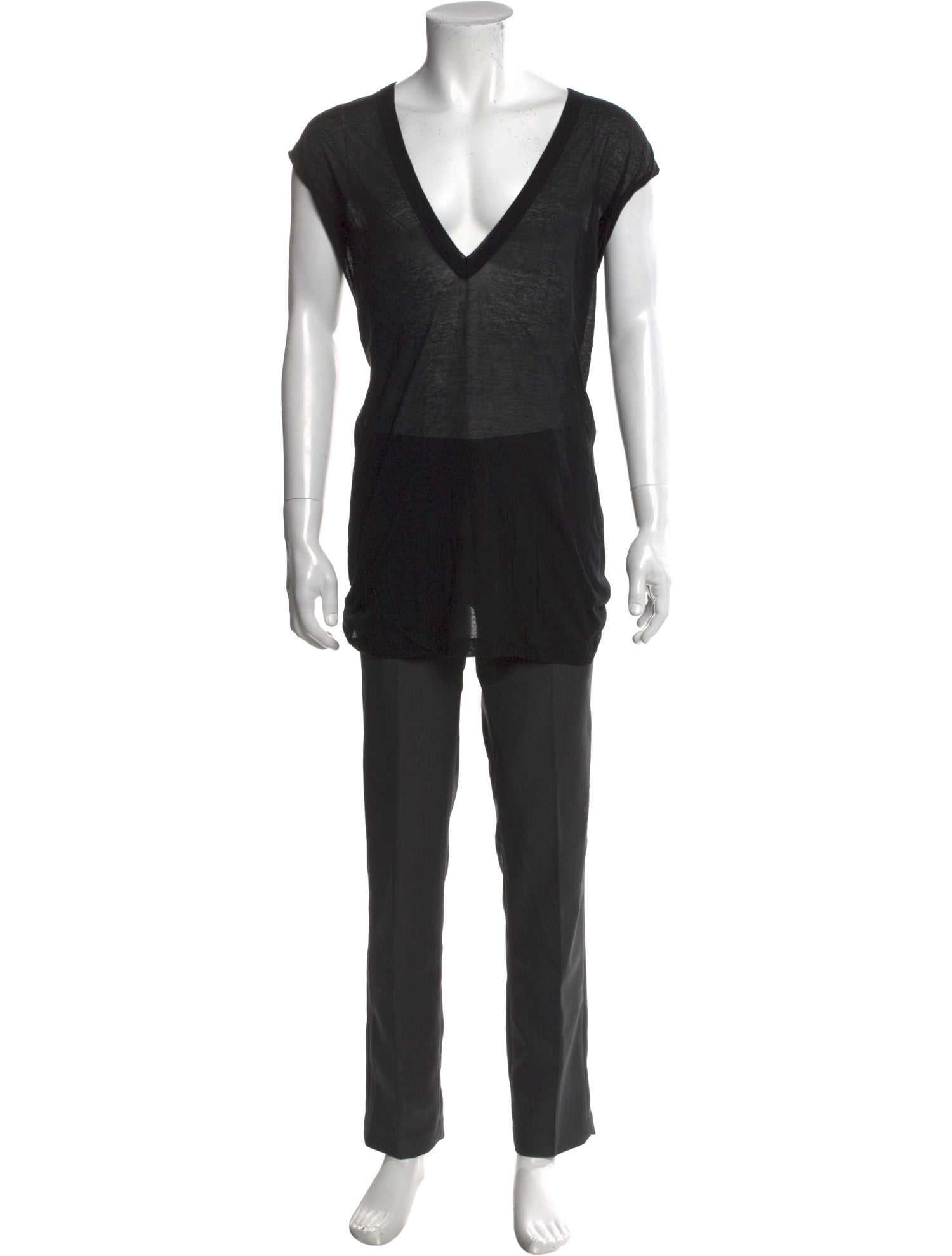 Rick Owens V-Neck Sleeveless Henley