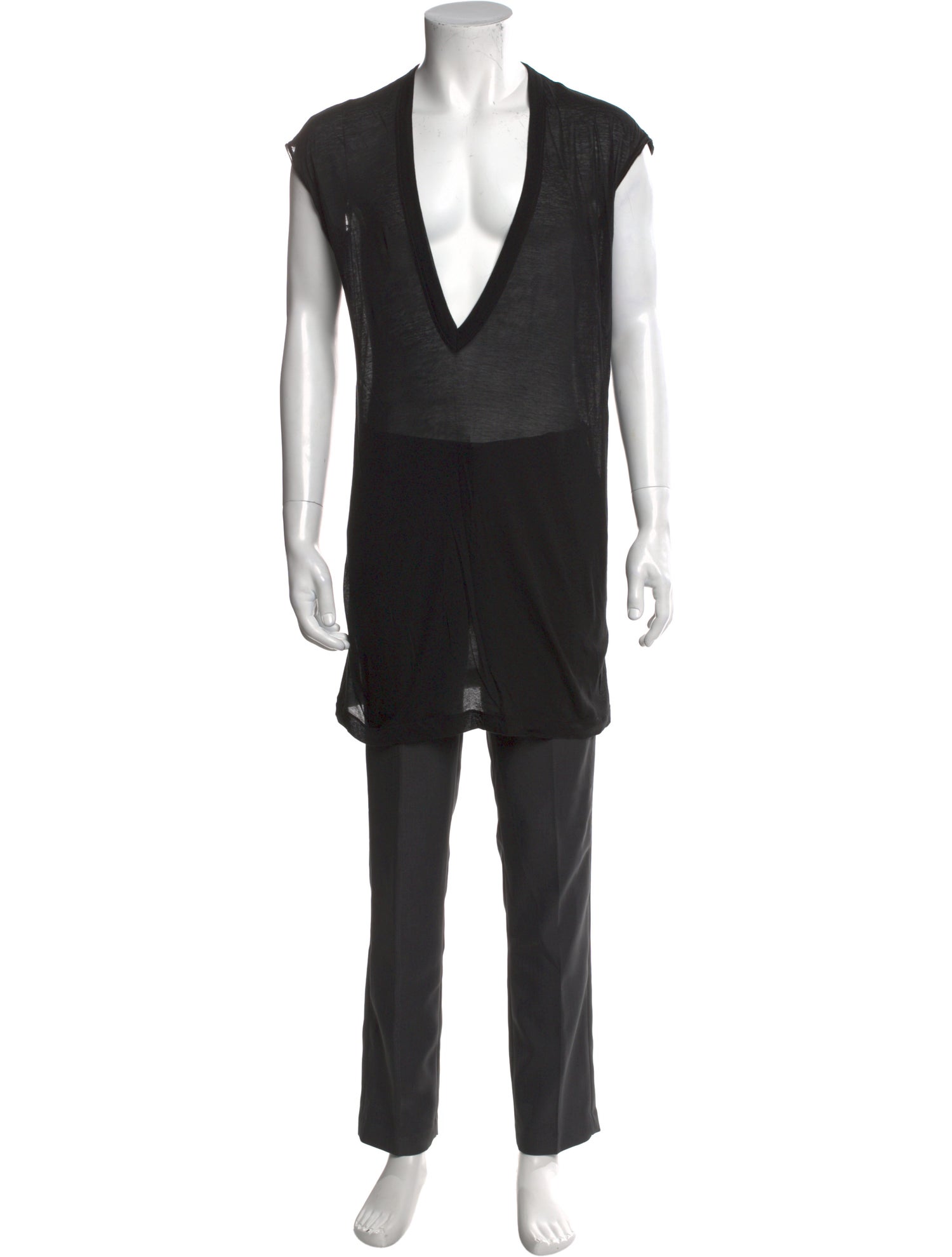 Rick Owens V-Neck Short Sleeve T-Shirt