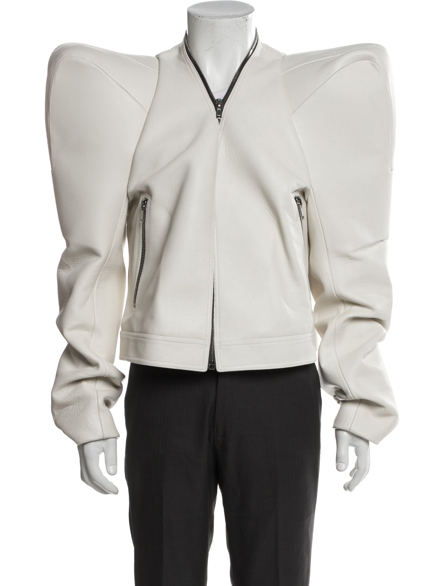 Rick Owens Leather Bomber Jacket w/ Tags