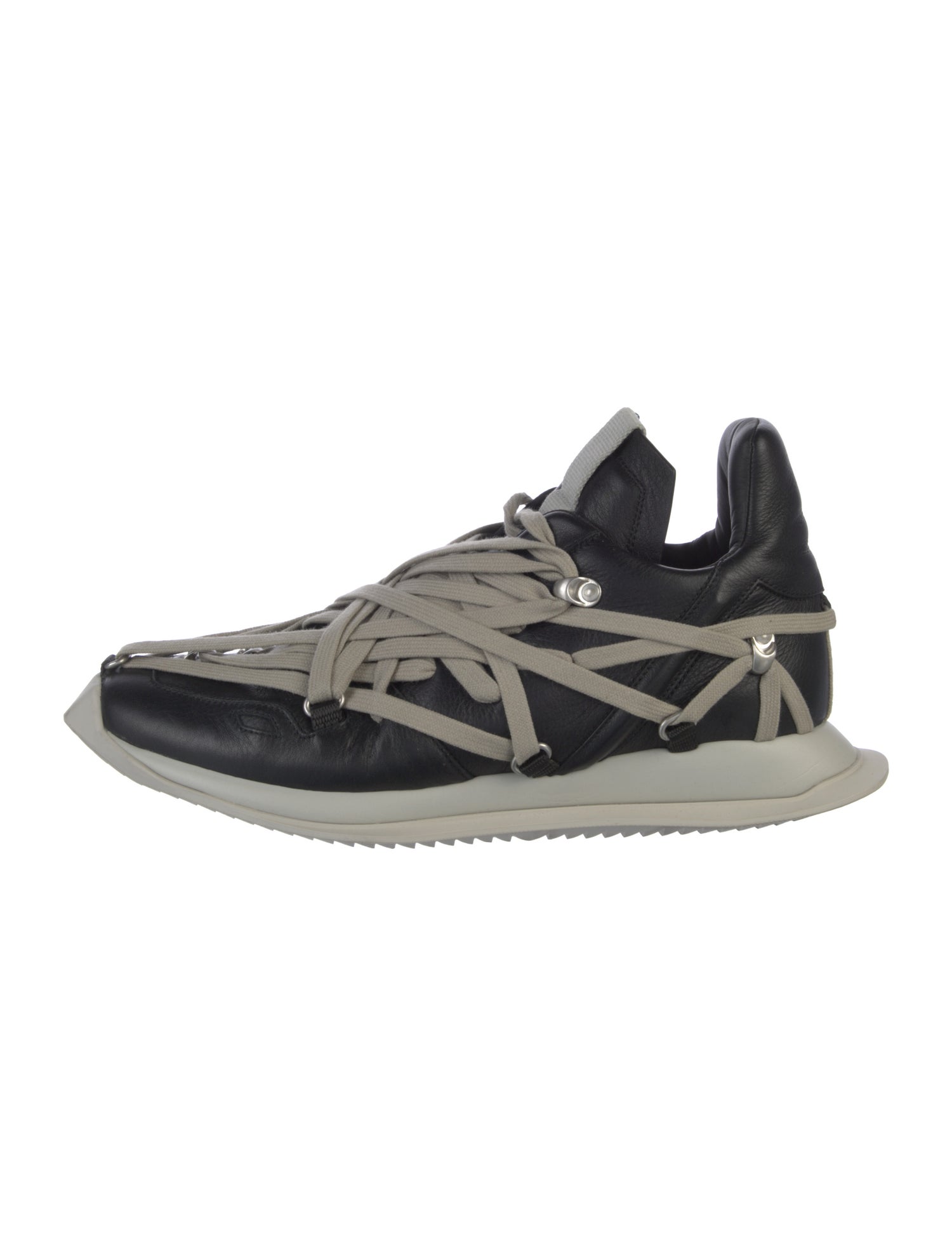 Rick Owens Leather Printed Sneakers