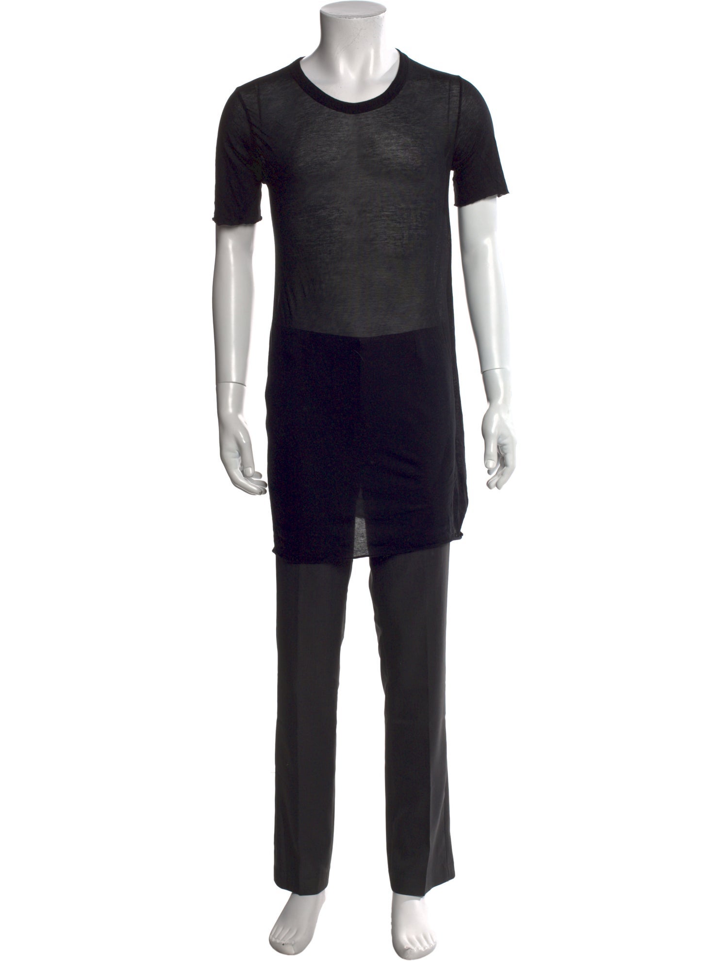 Rick Owens Scoop Neck Short Sleeve T-Shirt