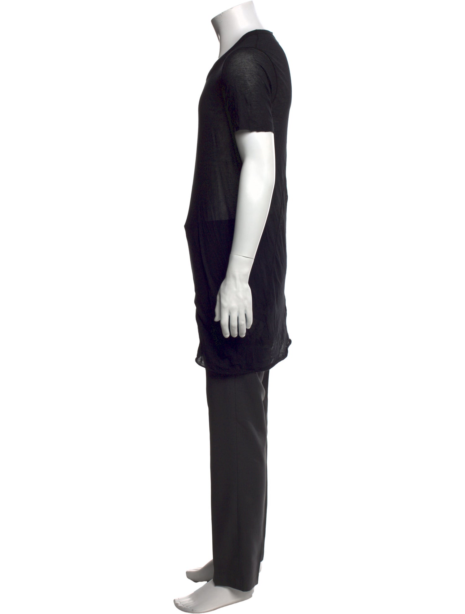 Rick Owens Scoop Neck Short Sleeve T-Shirt