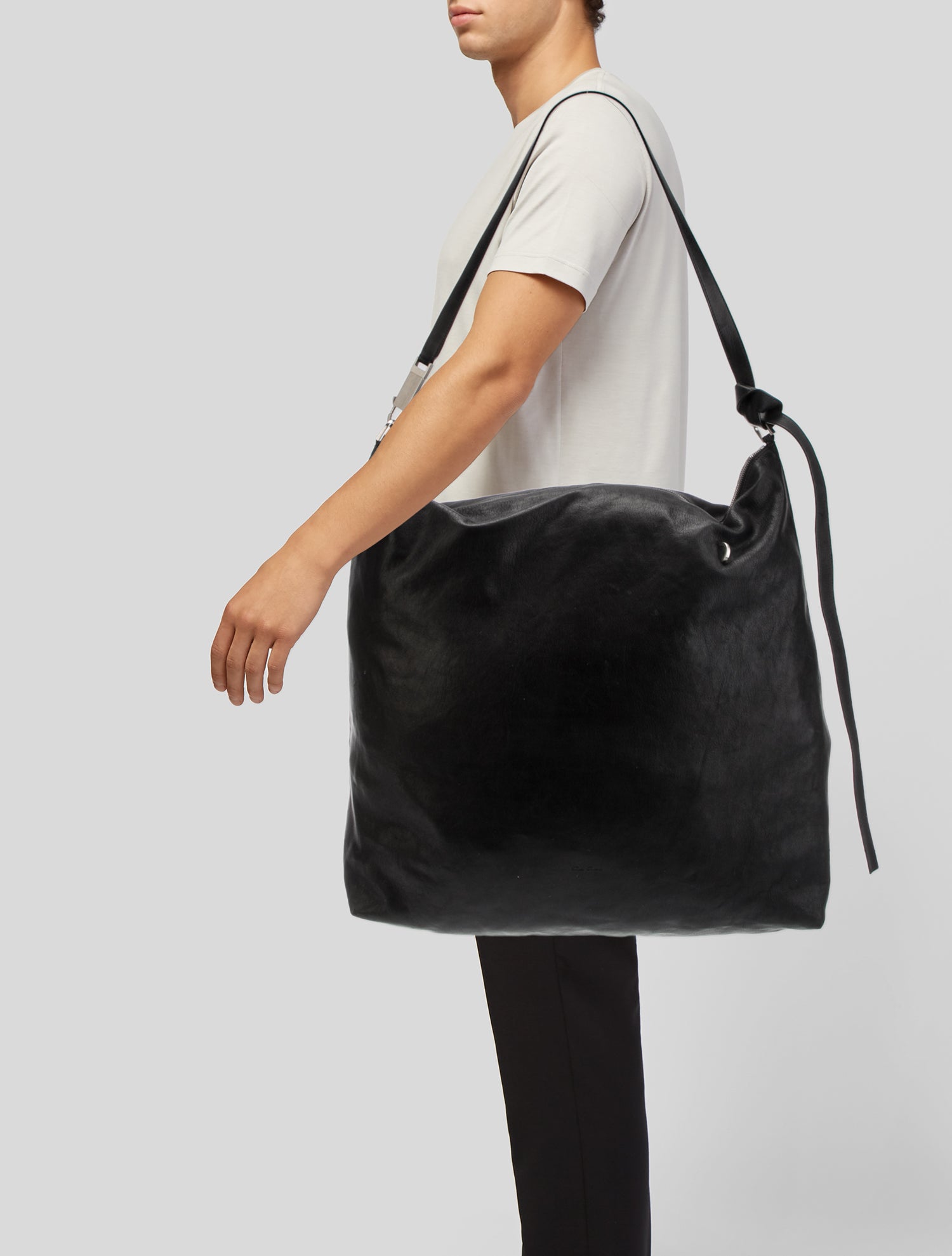 Rick Owens Leather Messenger Bag