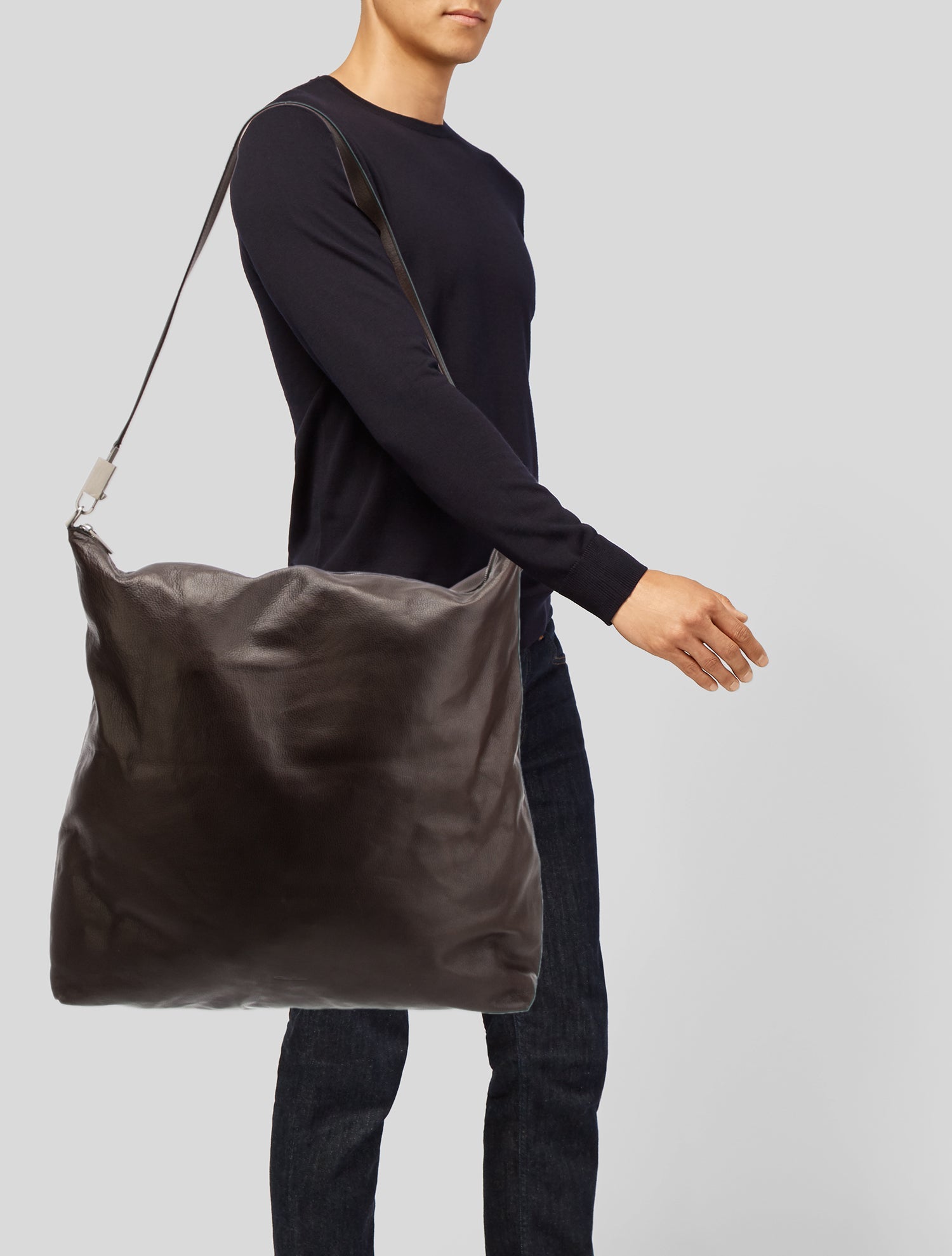 Rick Owens Leather Messenger Bag