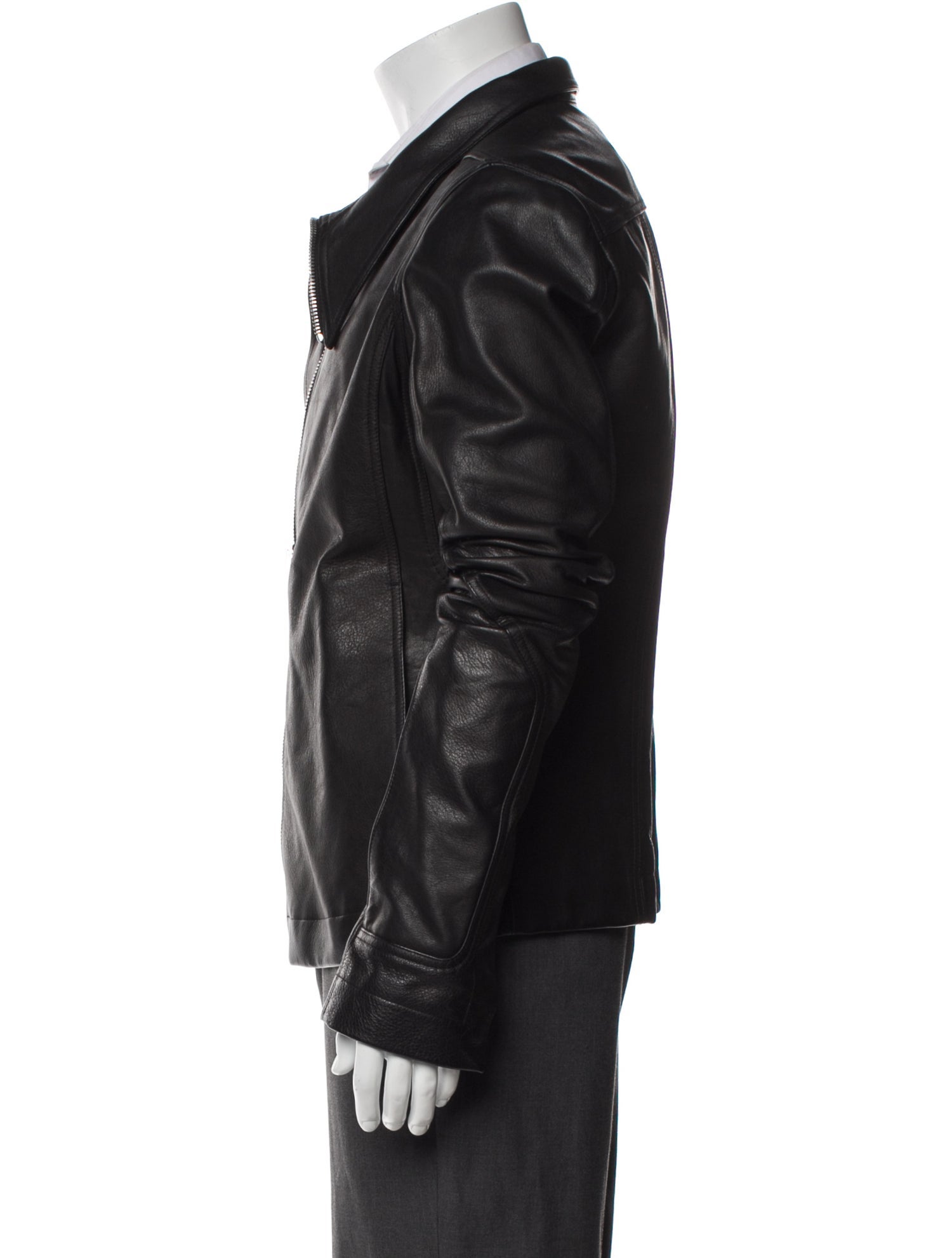 Rick Owens Calf Leather Moto Jacket