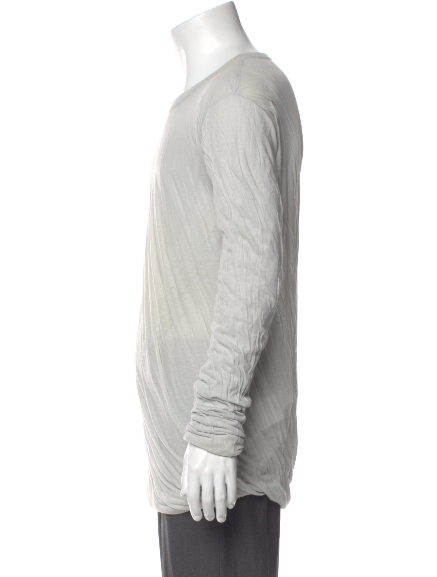 Rick Owens Crew Neck Long Sleeve T-Shirt