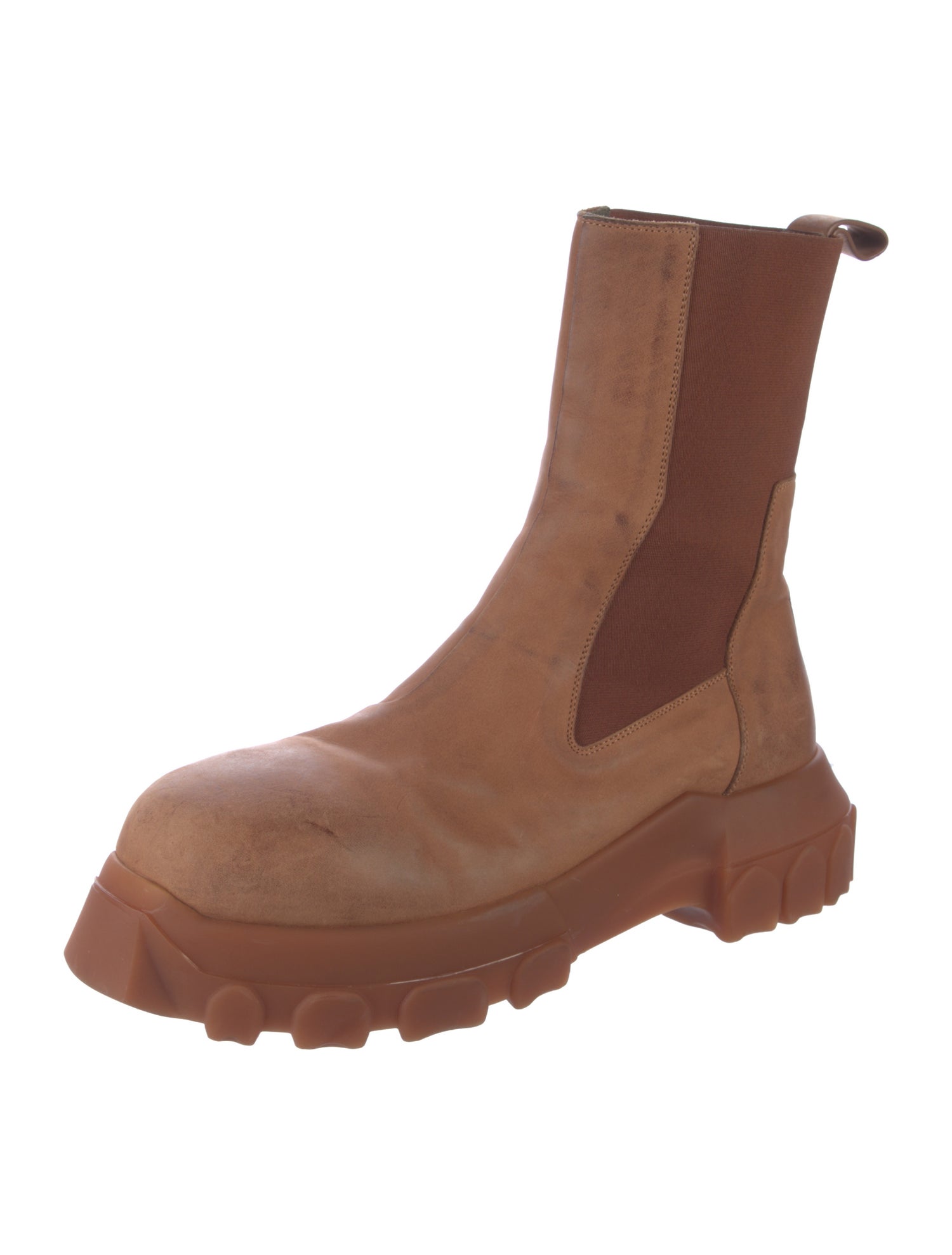 Rick Owens Leather Chelsea Boots