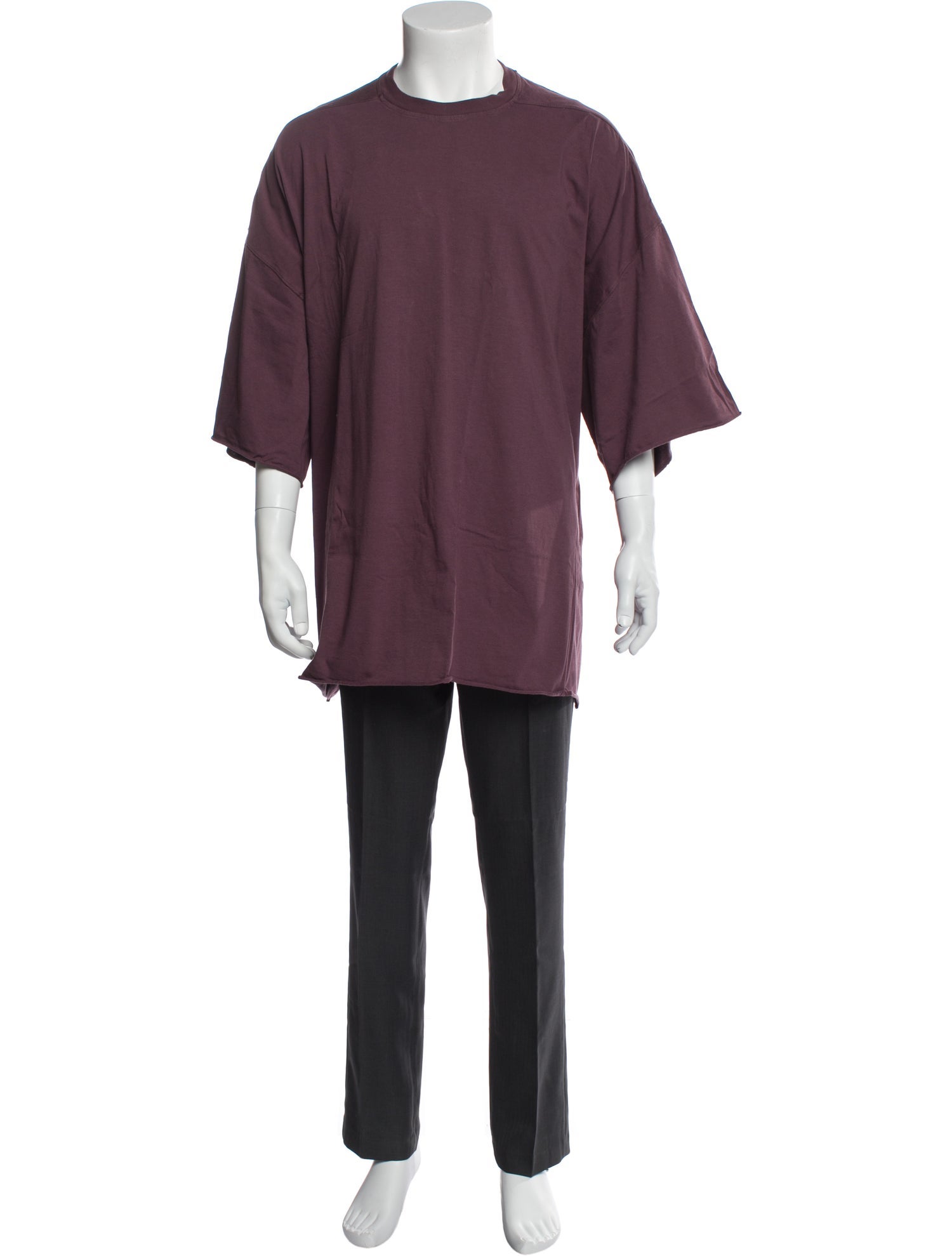 Rick Owens Crew Neck Three-Quarter Sleeve T-Shirt