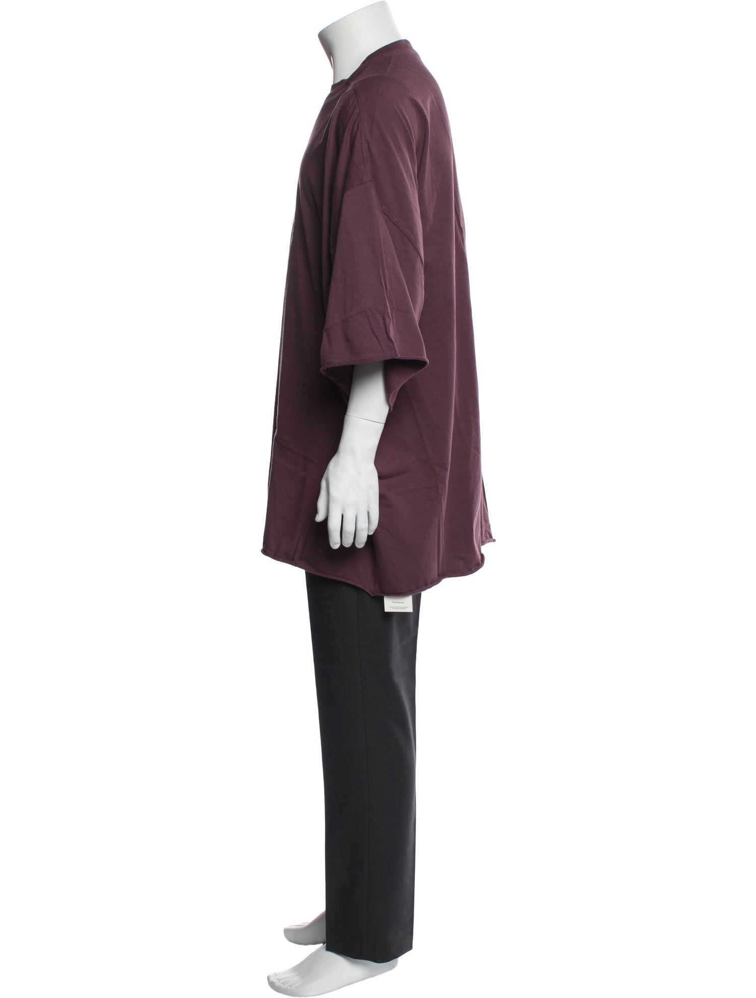 Rick Owens Crew Neck Three-Quarter Sleeve T-Shirt