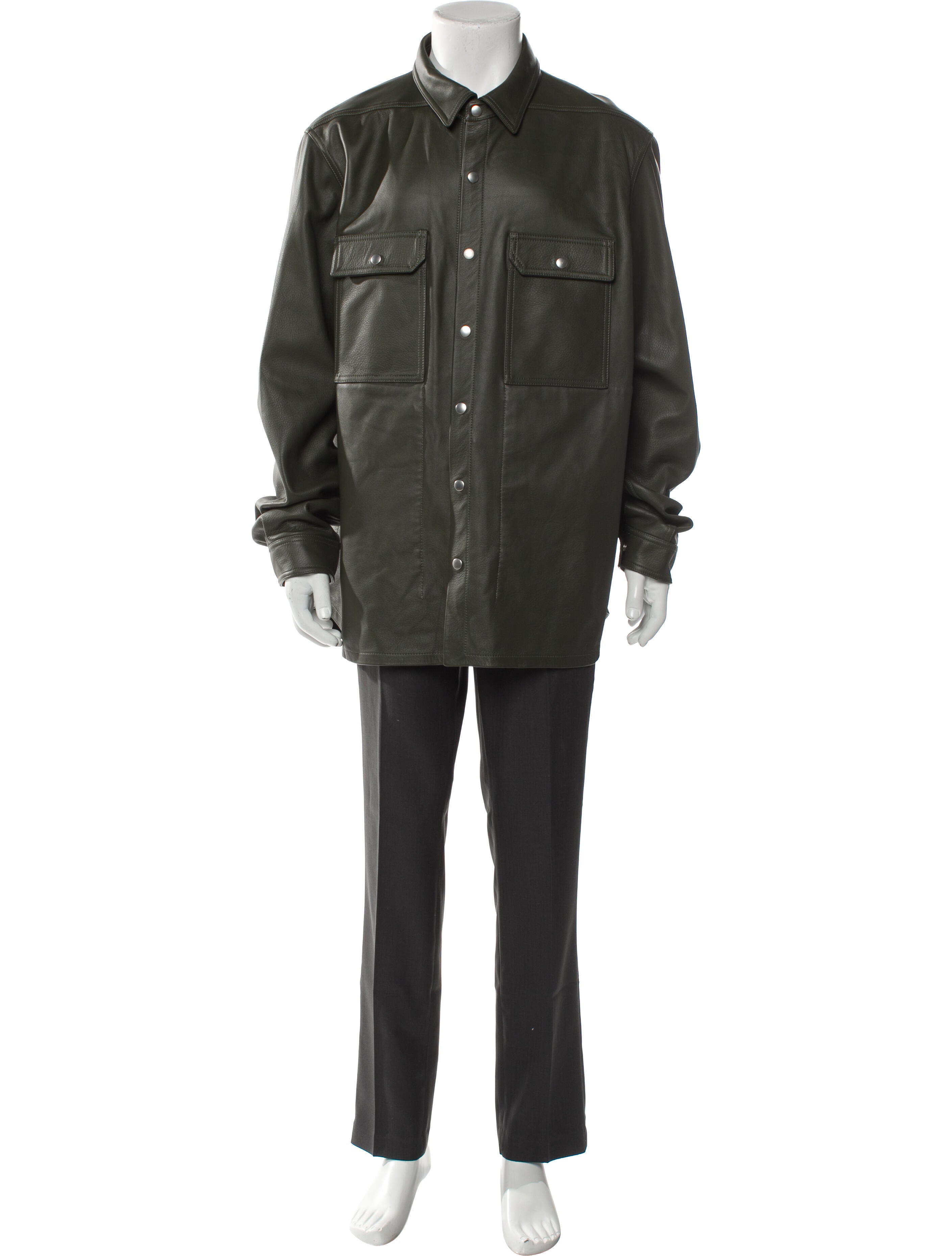 Rick Owens Leather Utility Jacket