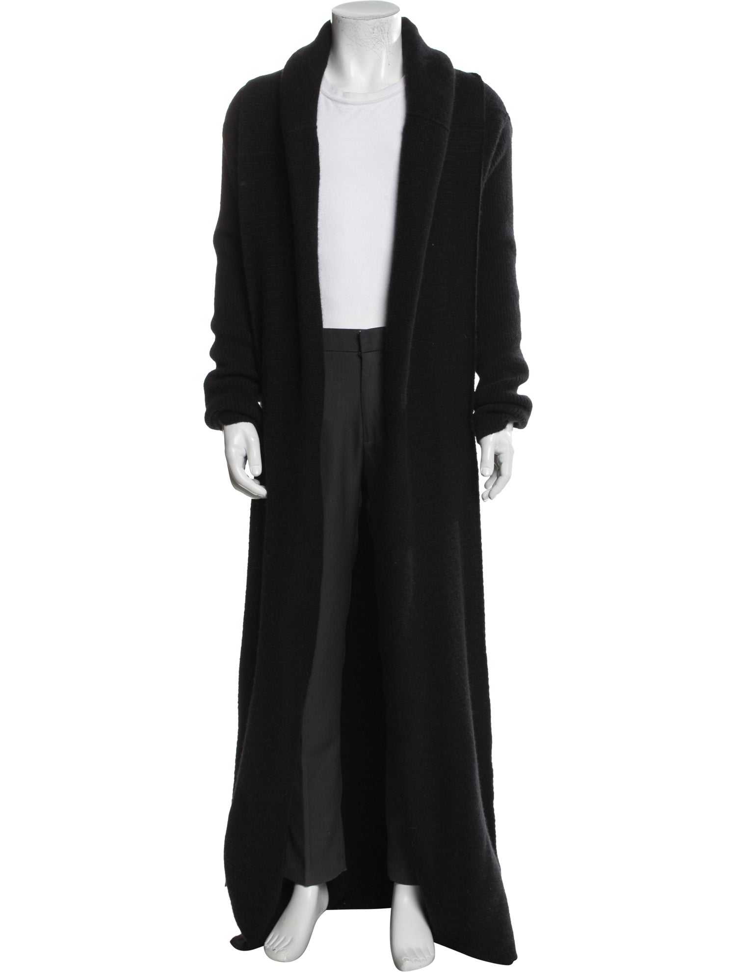 Rick Owens Open Front Long Sleeve Cardigan