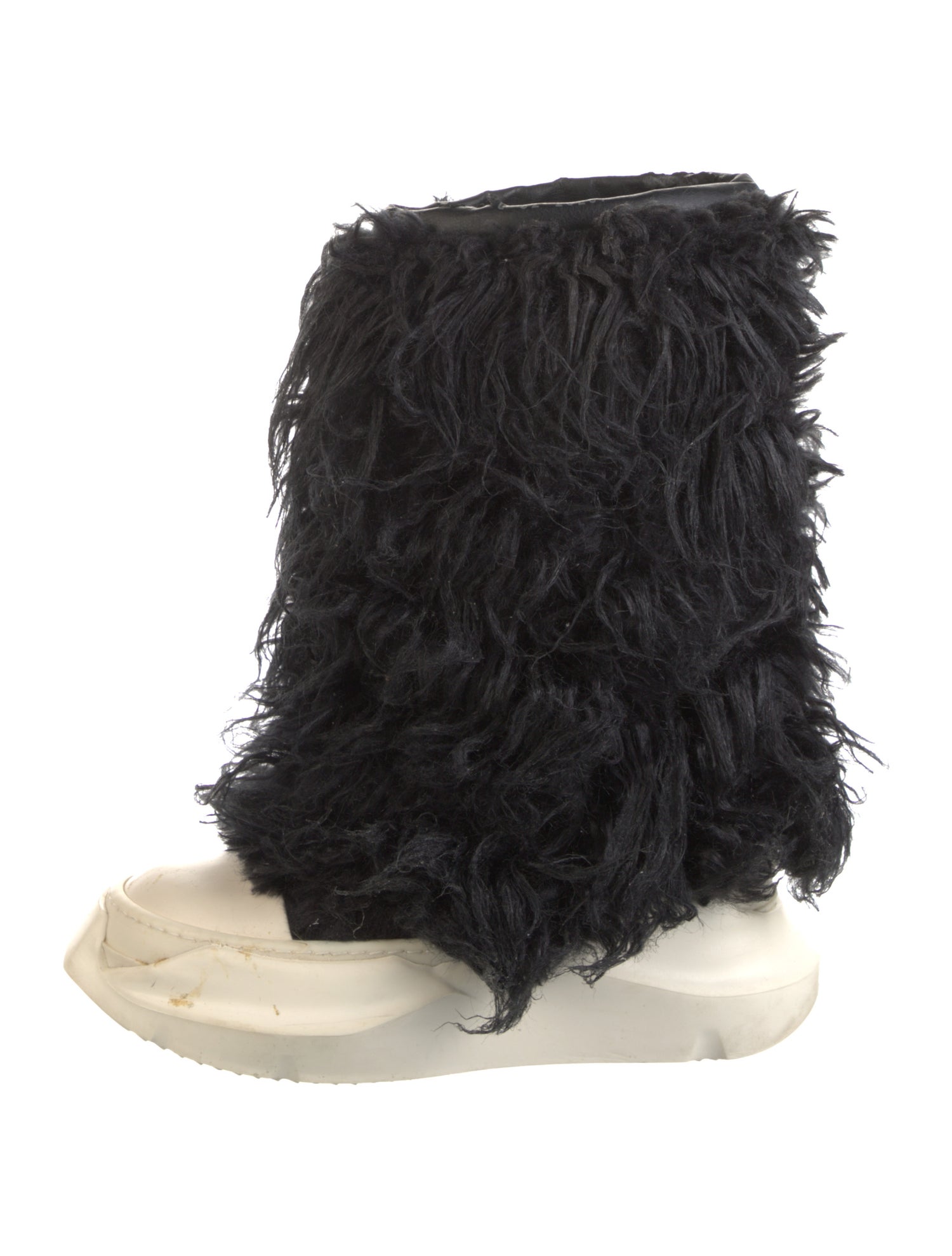 Rick Owens Drkshdw Faux Fur Colorblock Pattern Boots