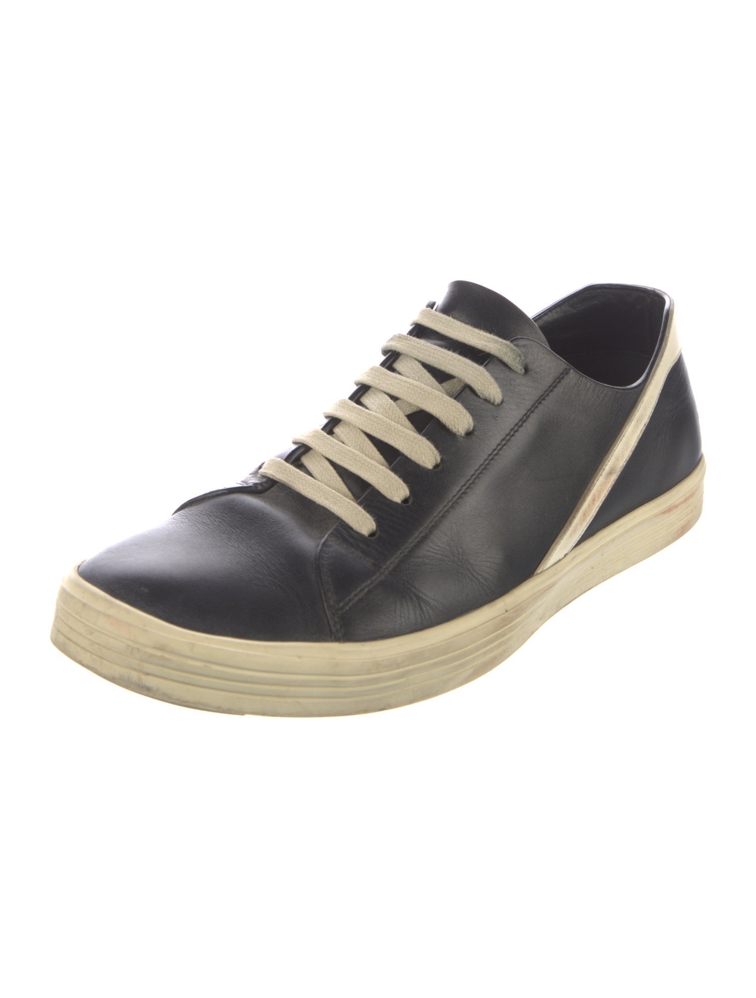 Rick Owens Leather Printed Sneakers