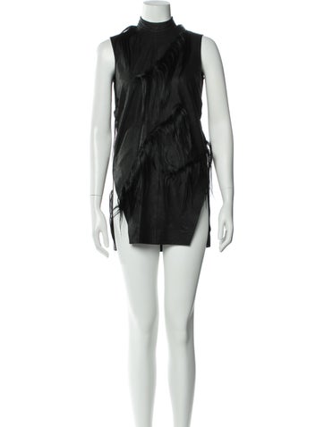 Pre-owned Rick Owens 2015 Mini Dress In Black