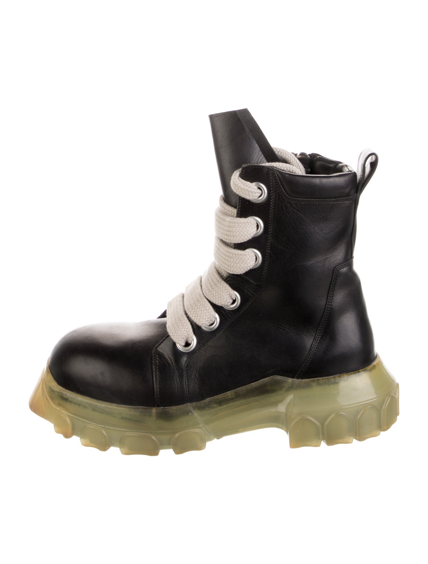 Rick Owens Leather Hiking Boots