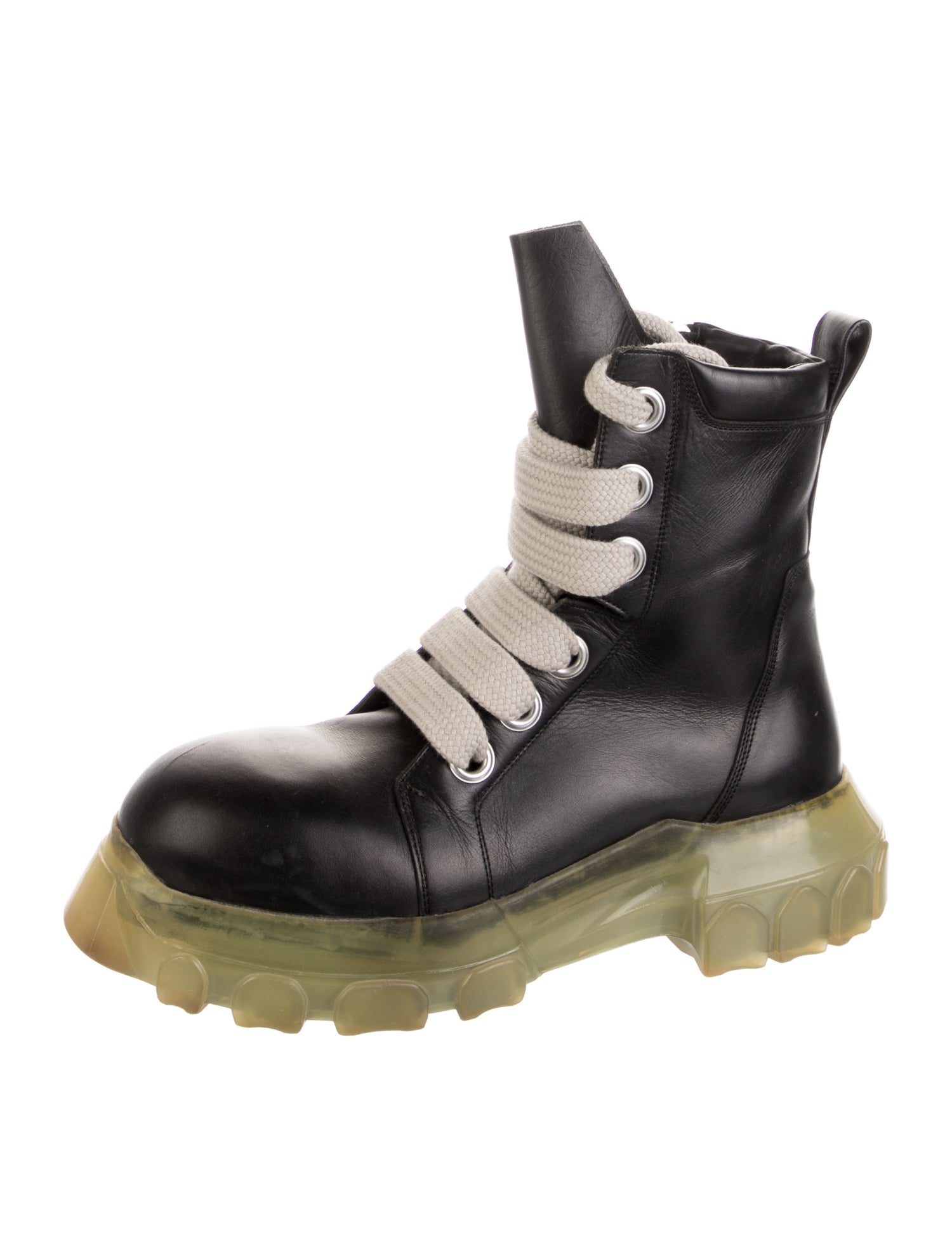 Rick Owens Leather Hiking Boots