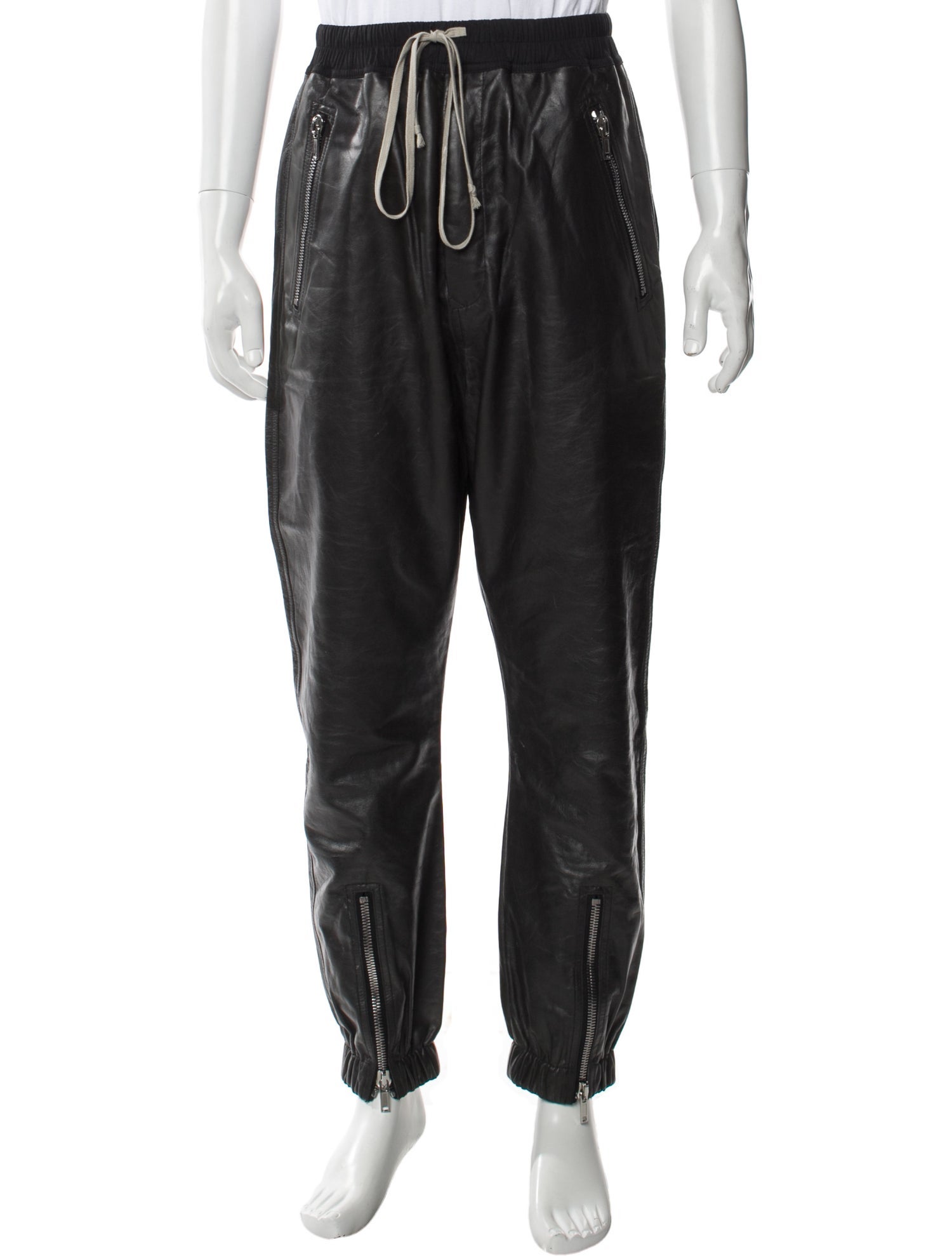 Rick Owens Calf Leather Joggers