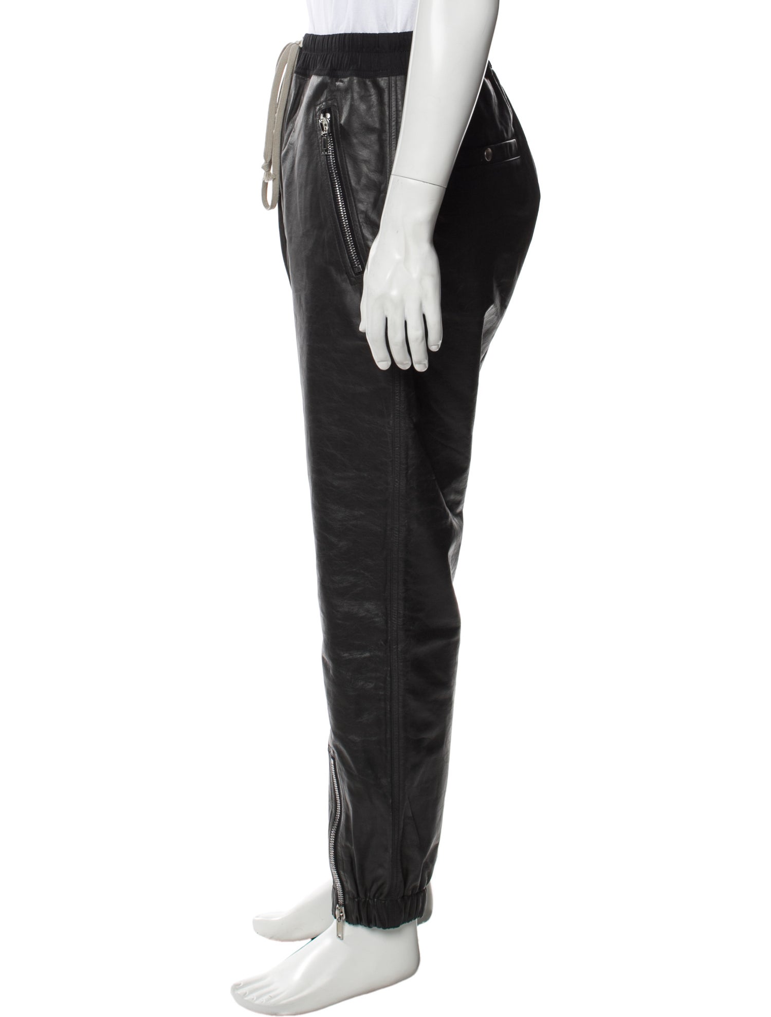 Rick Owens Calf Leather Joggers