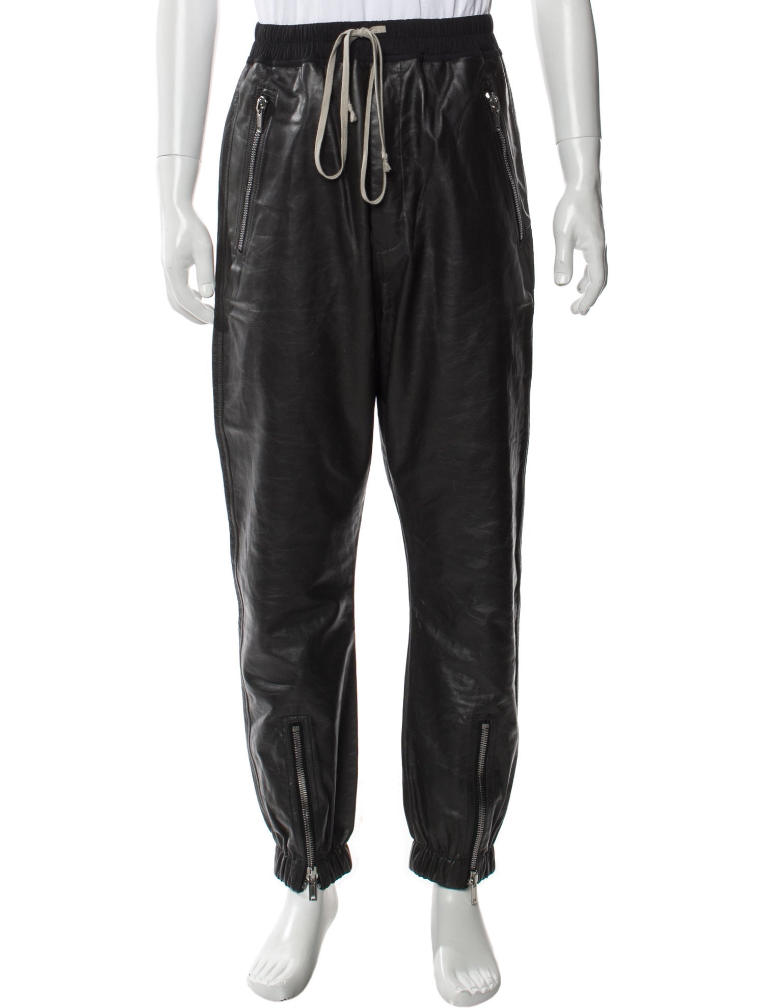 Rick Owens Calf Leather Joggers