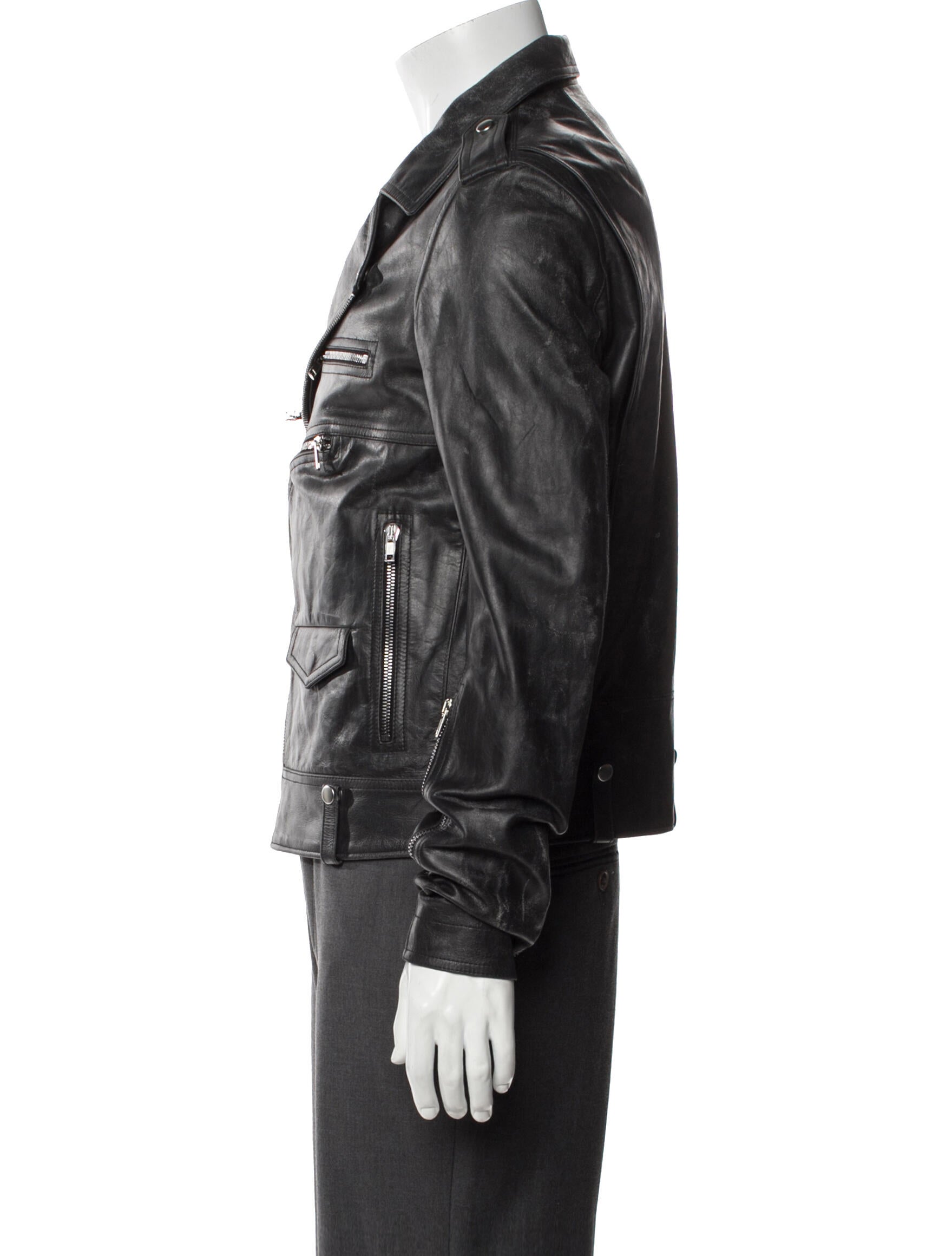 Rick Owens Calf Leather Moto Jacket w/ Tags