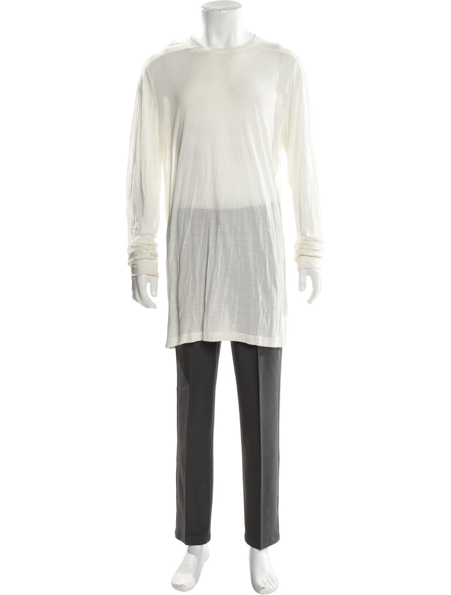 Rick Owens Crew Neck Long Sleeve T-Shirt