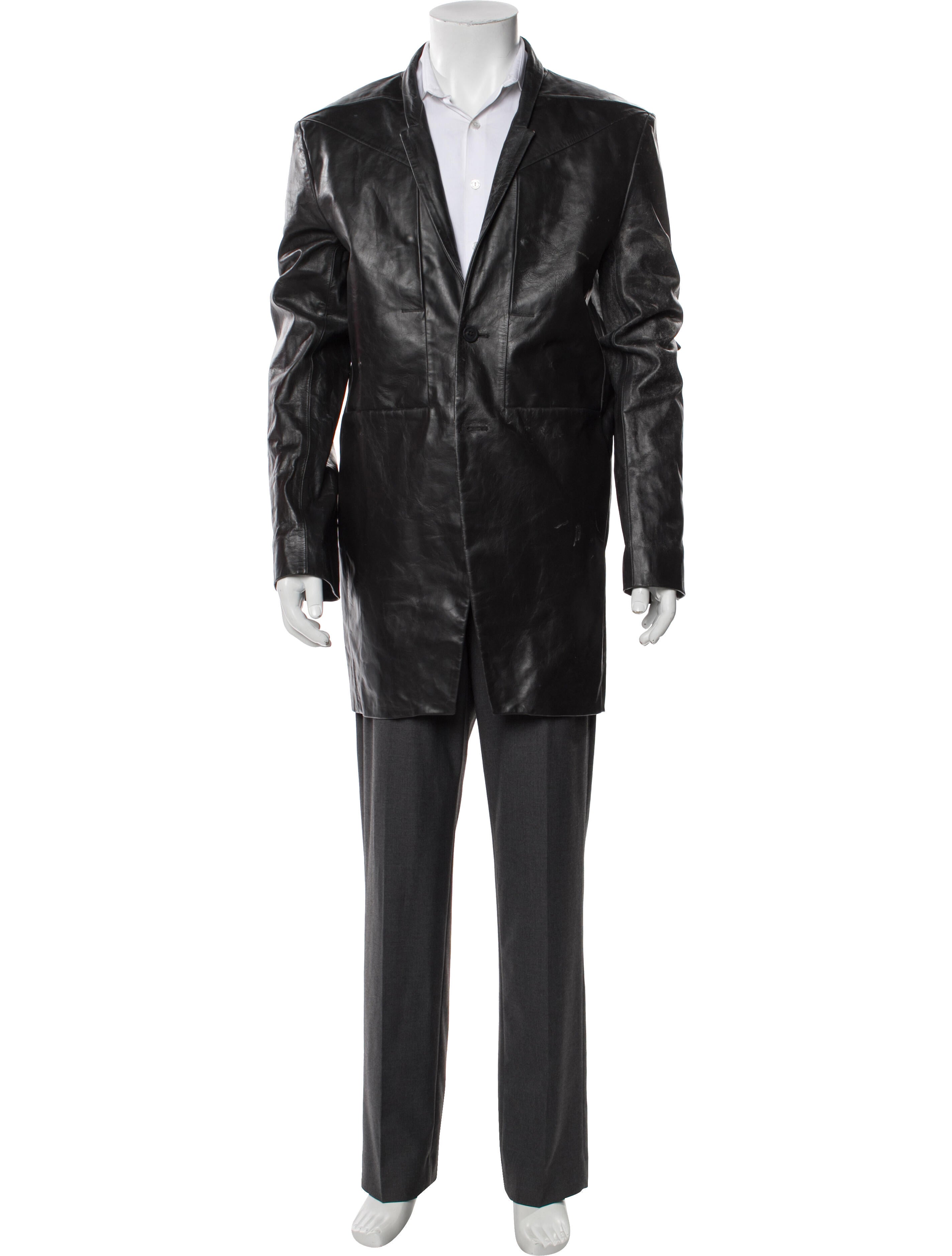 Rick Owens Calf Leather Overcoat w/ Tags