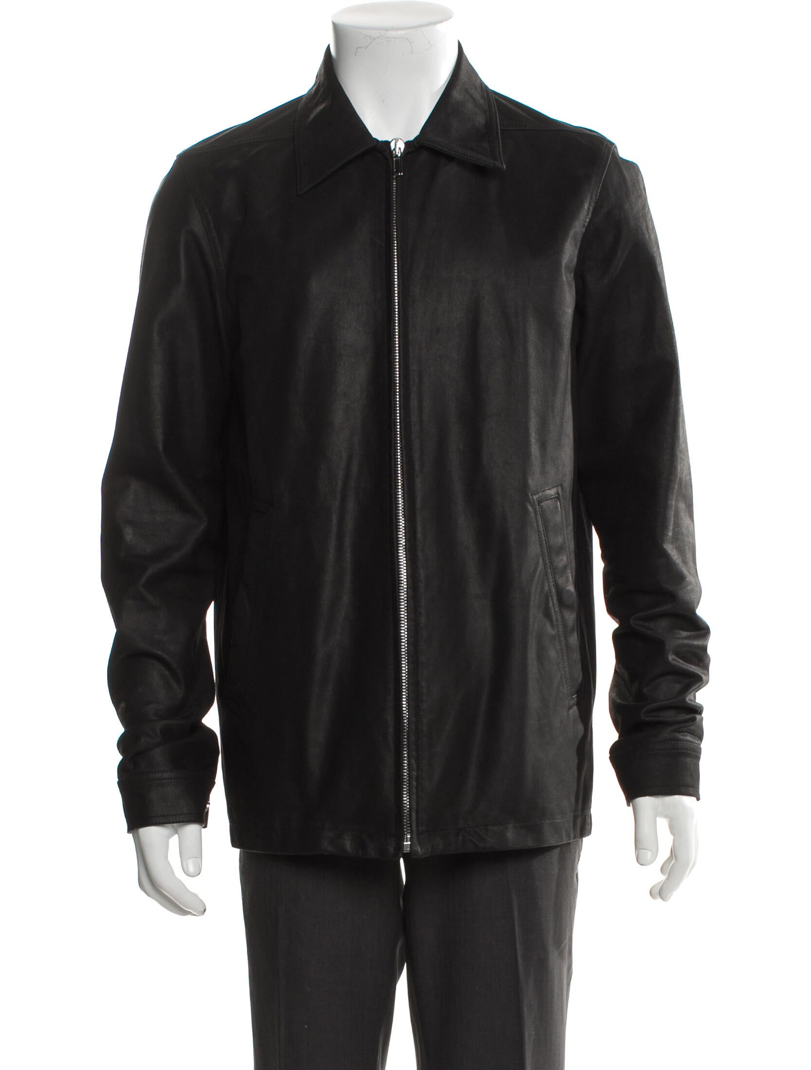 Rick Owens Calf Leather Moto Jacket