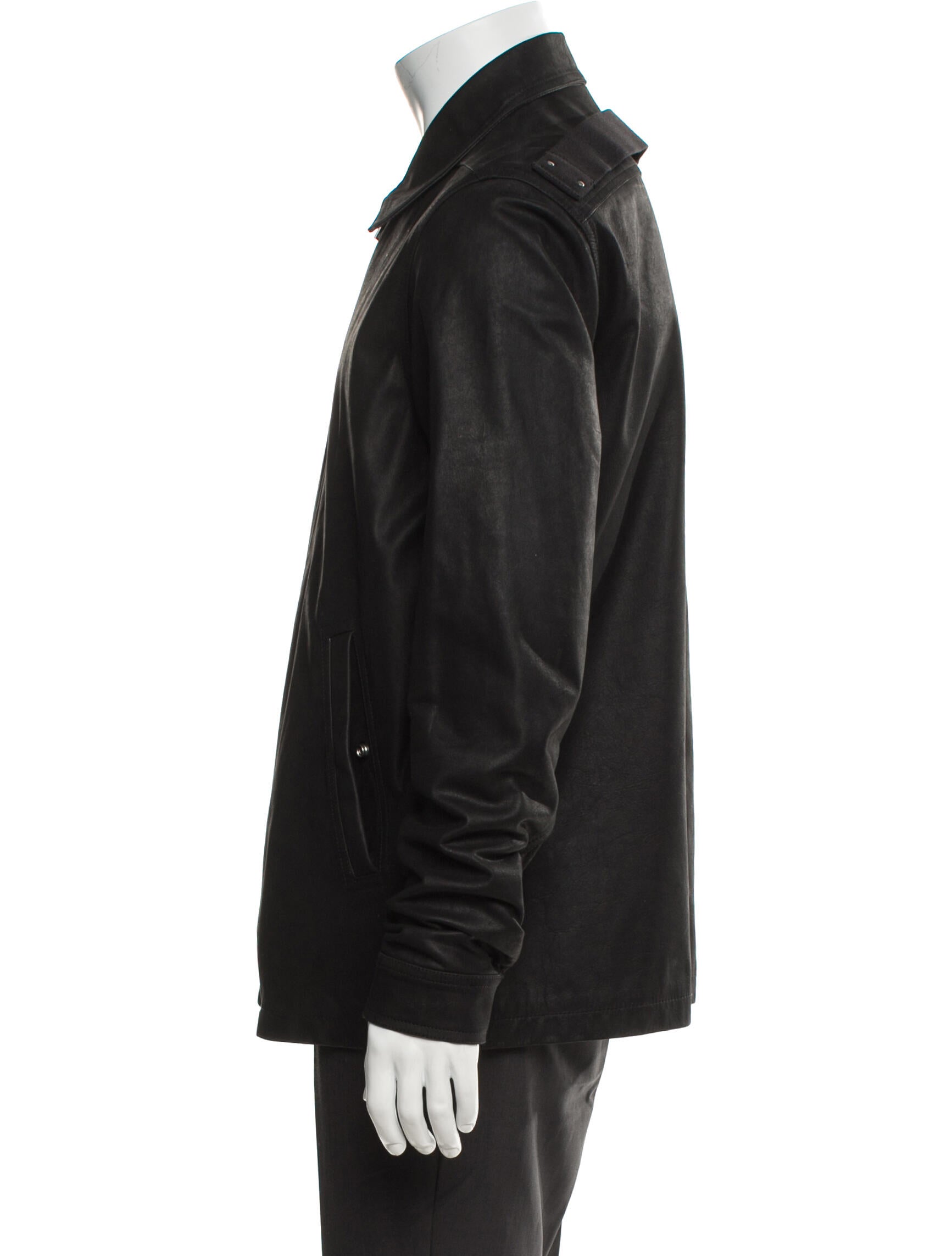 Rick Owens Calf Leather Moto Jacket