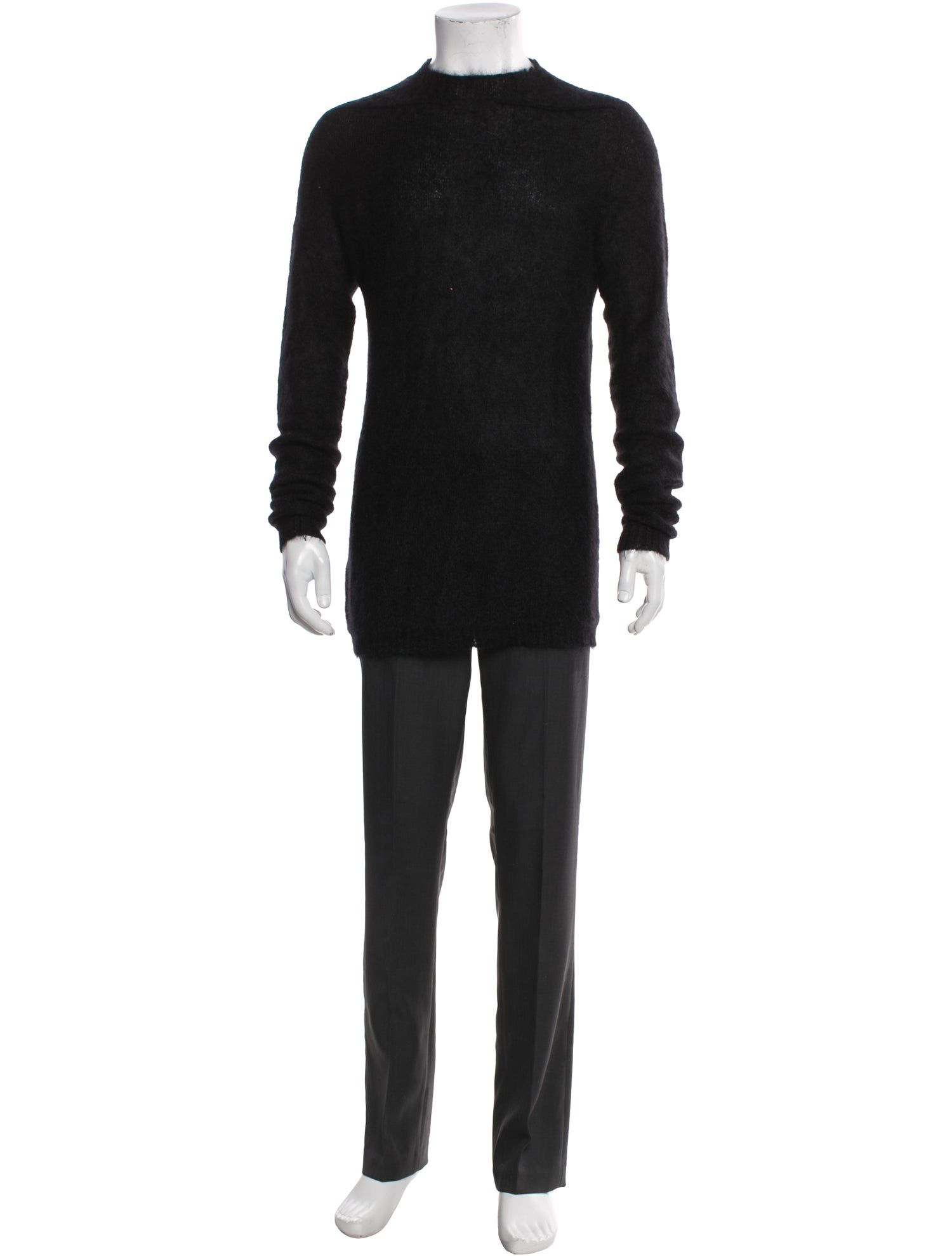 Rick Owens Kid Mohair Mock Neck Pullover