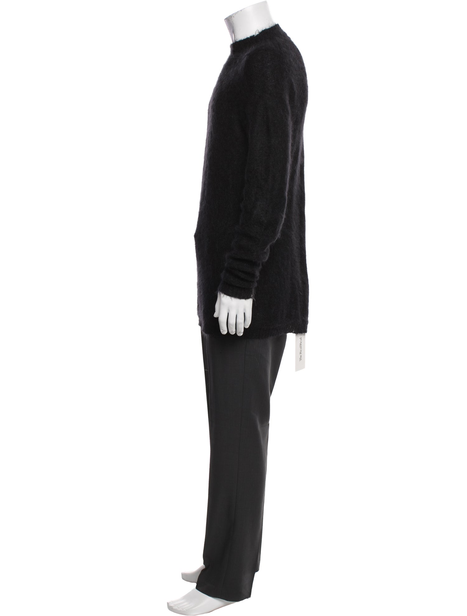 Rick Owens Kid Mohair Mock Neck Pullover